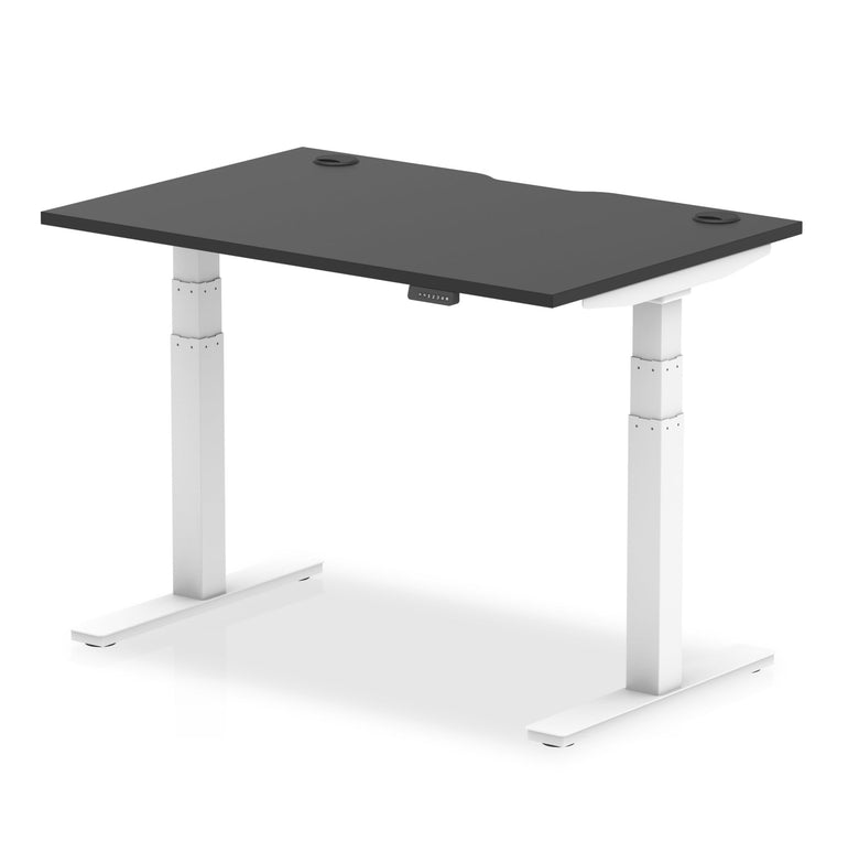 Air Black Series Height Adjustable Desk - Rectangular MFC Top, 1200-1800mm Width, 800mm Depth, 660-1310mm Height, 3 Frame Colors, 5-Year Guarantee