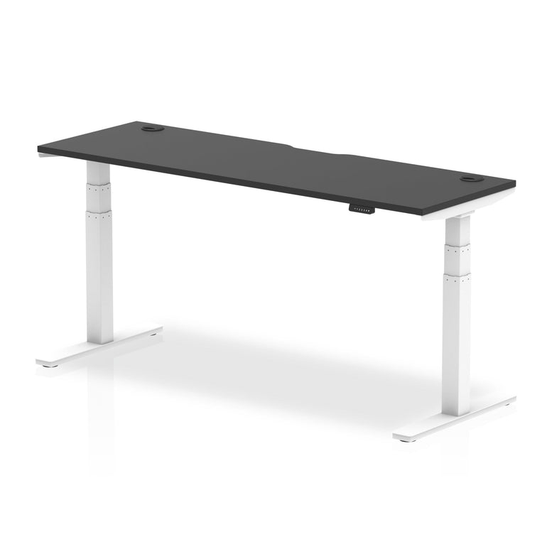 Air Black Series Slimline Height Adjustable Desk - 1200-1800mm Width, 660-1310mm Height, MFC Material, 5-Year Guarantee, Self-Assembly