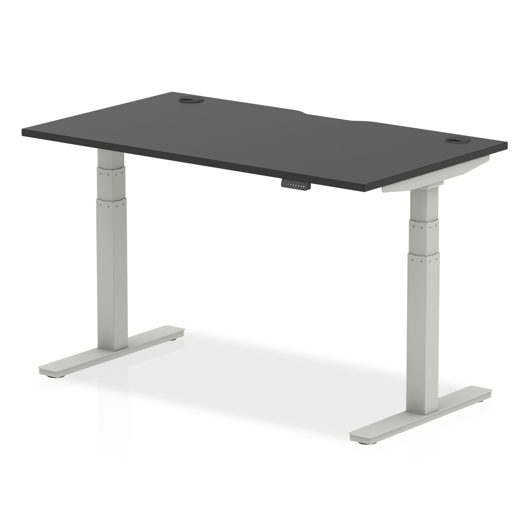 Air Black Series Height Adjustable Desk - Rectangular MFC Top, 1200-1800mm Width, 800mm Depth, 660-1310mm Height, 3 Frame Colors, 5-Year Guarantee