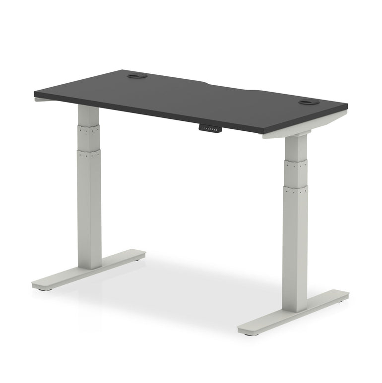 Air Black Series Slimline Height Adjustable Desk - 1200-1800mm Width, 660-1310mm Height, MFC Material, 5-Year Guarantee, Self-Assembly