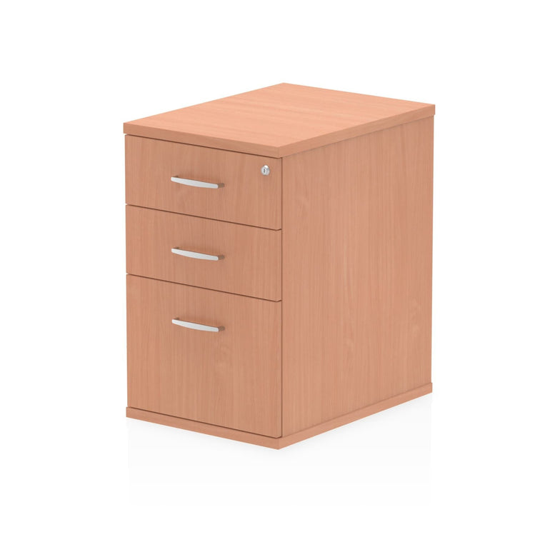 Impulse Desk High Pedestal - 3 Lockable Drawers, MFC Material, 430x600/800x730mm, 25mm Thickness, 5-Year Guarantee