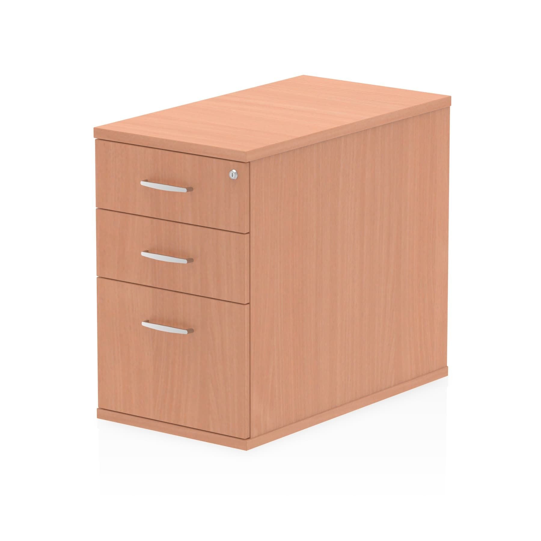 Impulse Desk High Pedestal - 3 Lockable Drawers, MFC Material, 430x600/800x730mm, 25mm Thickness, 5-Year Guarantee