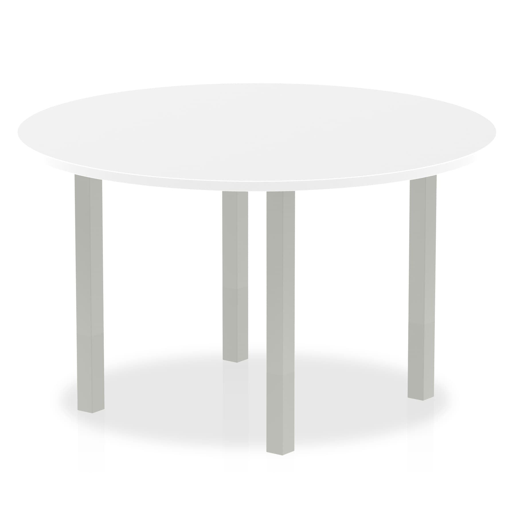 Impulse Round Table with Post Leg - 1000x1000 or 1200x1200 MFC Top, 5-Year Guarantee, Self-Assembly, Multiple Frame Colors