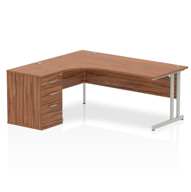 Sturdy & Weather Resistant 1800mm Workstation Desk with Pedestal | Dynasty Freestanding Cantilever Desk