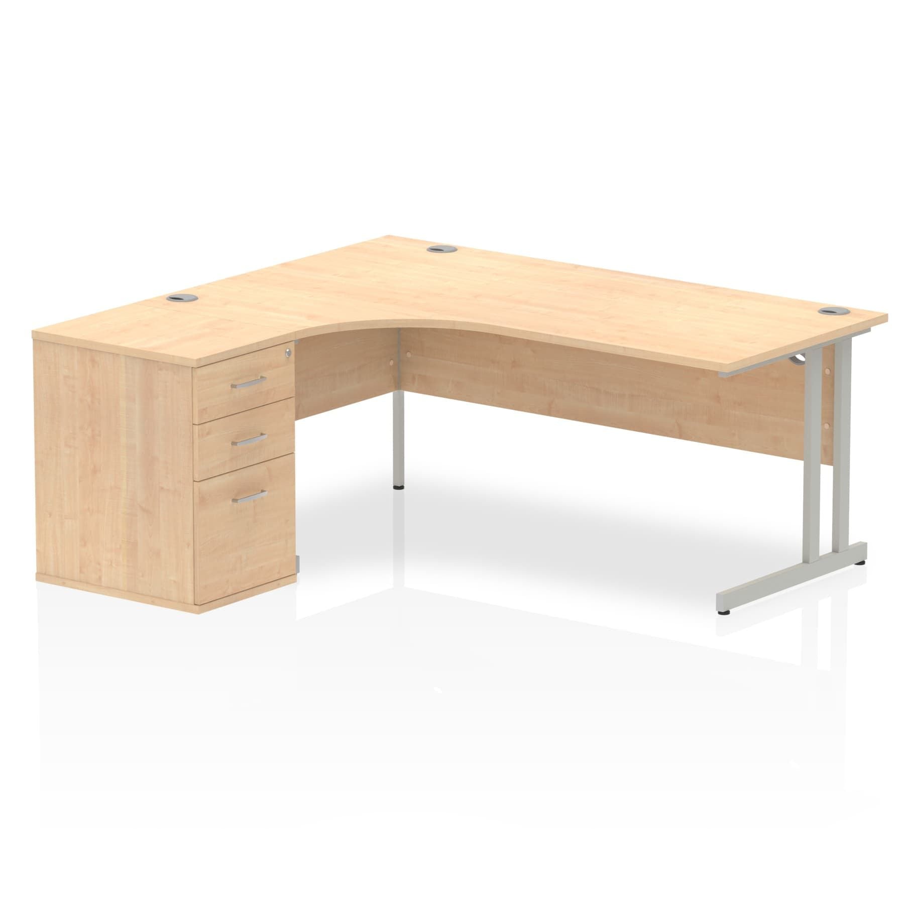 Sturdy & Weather Resistant 1800mm Workstation Desk with Pedestal | Dynasty Freestanding Cantilever Desk