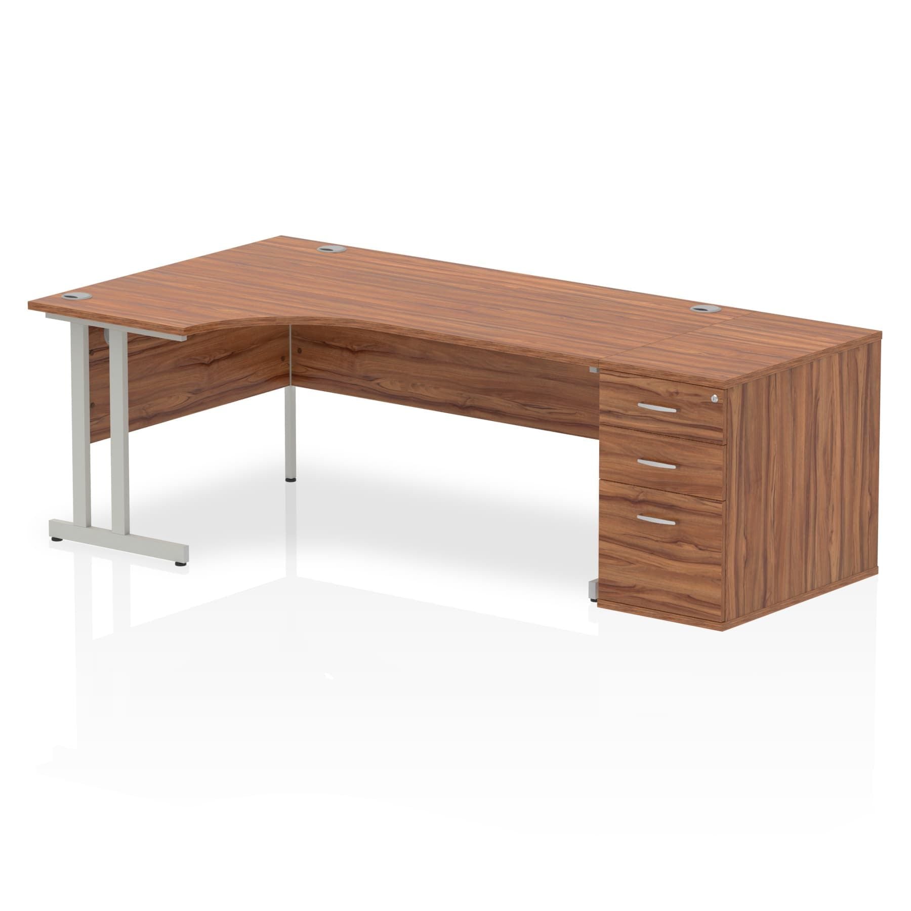 Sturdy & Weather Resistant 1800mm Workstation Desk with Pedestal | Dynasty Freestanding Cantilever Desk