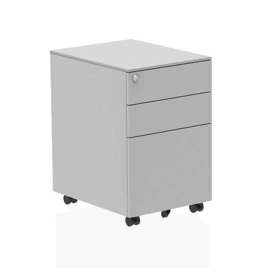 Steel Storage Mobile Pedestal - 3 Lockable Drawers, 390/300mm W, 505/520mm D, 600/595mm H, 20/17kg - 5 Year Guarantee