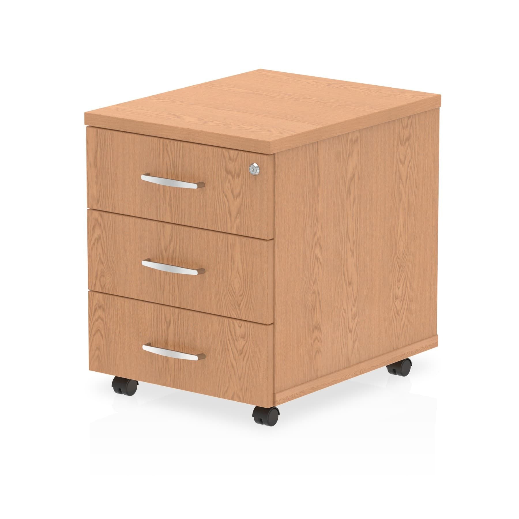 Impulse Mobile Pedestal - 2/3 Lockable Drawers, MFC Material, 430x500x510mm, 25mm Thickness, 5-Year Guarantee