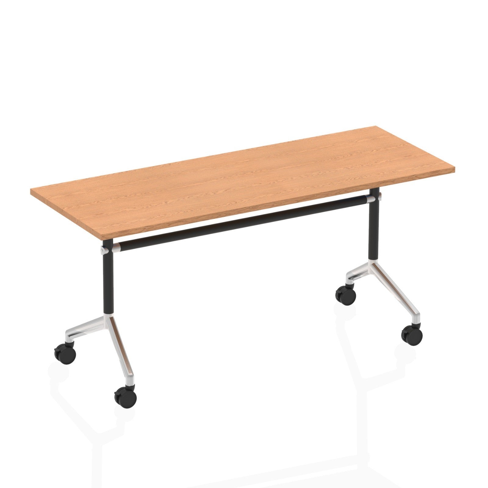 Impulse Flip Top Table - Rectangular MFC, Self-Assembly, 1600x800 or 1800x800, Silver Frame, 5-Year Guarantee - Ideal for Office & Home Use