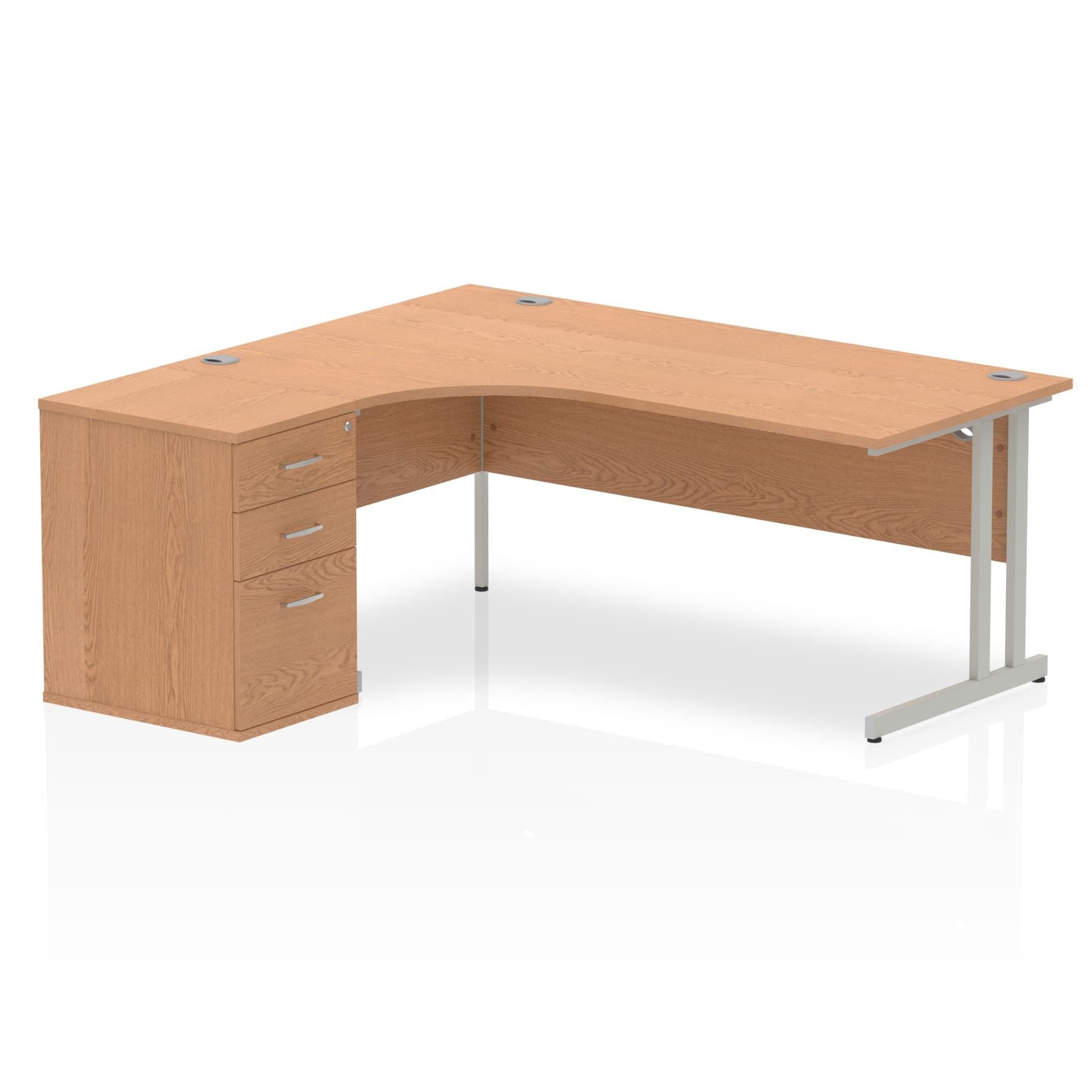 Sturdy & Weather Resistant 1800mm Workstation Desk with Pedestal | Dynasty Freestanding Cantilever Desk