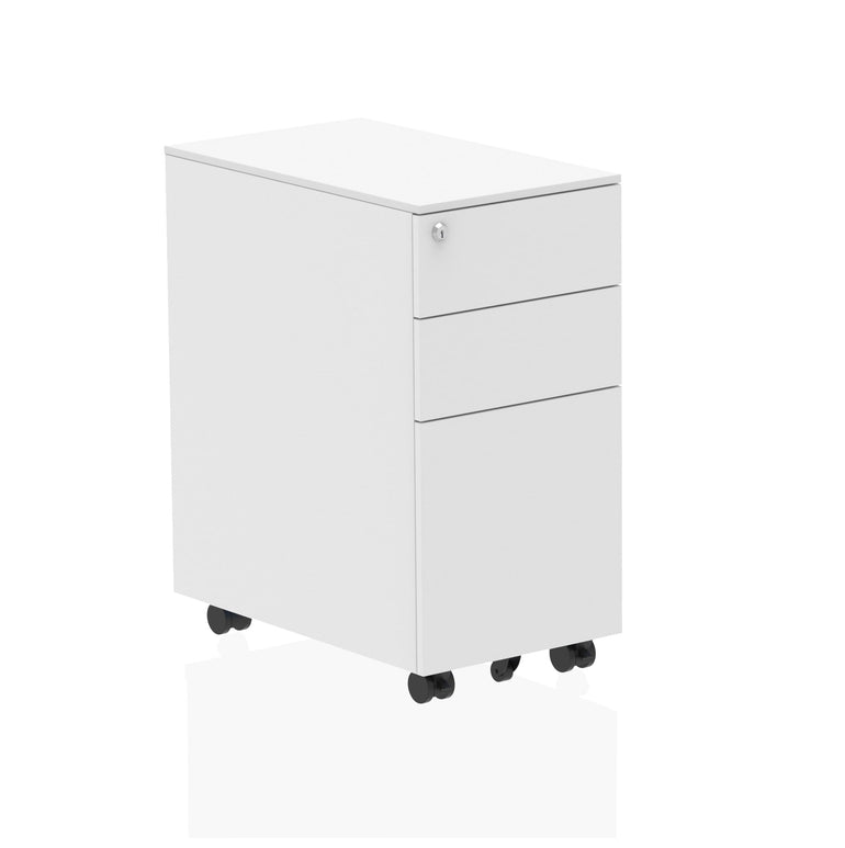 Steel Storage Mobile Pedestal - 3 Lockable Drawers, 390/300mm W, 505/520mm D, 600/595mm H, 20/17kg - 5 Year Guarantee