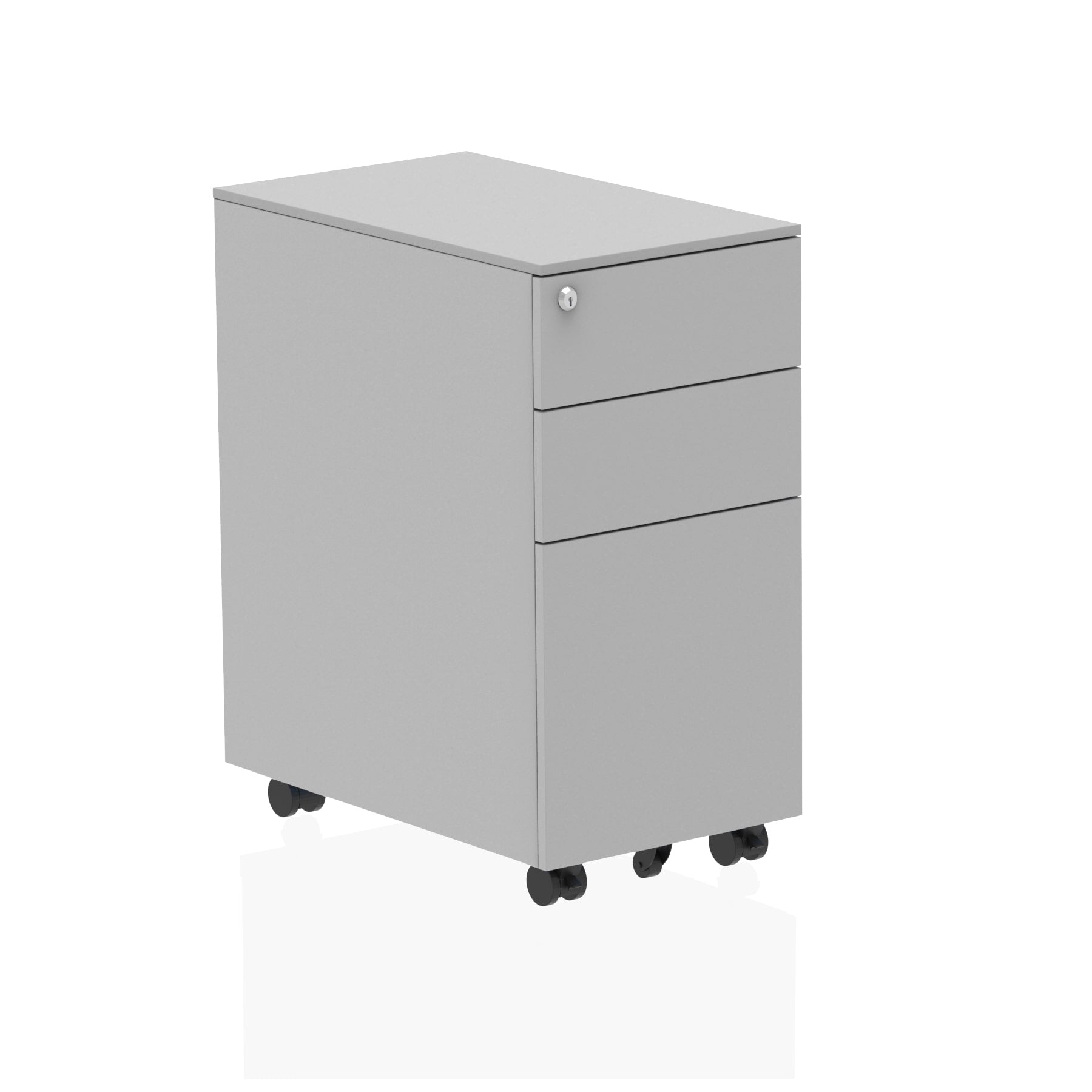 Steel Storage Mobile Pedestal - 3 Lockable Drawers, 390/300mm W, 505/520mm D, 600/595mm H, 20/17kg - 5 Year Guarantee