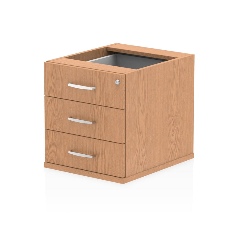 Impulse Fixed Pedestal - 2/3 Lockable Drawers, MFC Material, Self-Assembly, 440x550x473mm, 25mm Thickness, 5-Year Guarantee