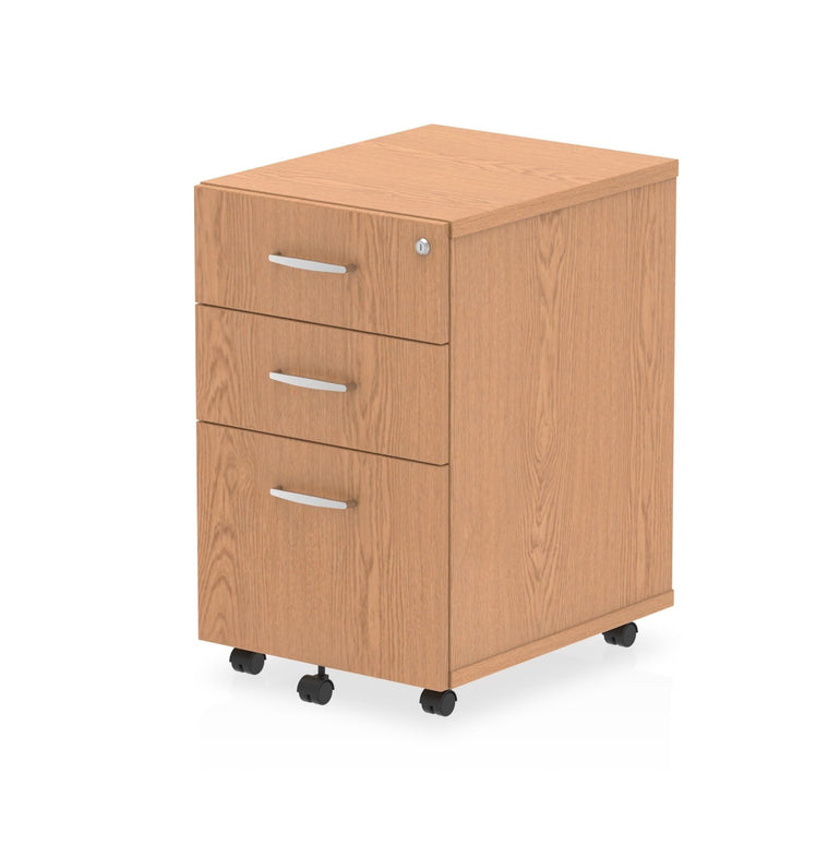 Impulse Under Desk Pedestal - 3 Drawers, 1 Filing Drawer, Lockable, MFC Material, Self-Assembly, 5-Year Guarantee, 440x550x695mm