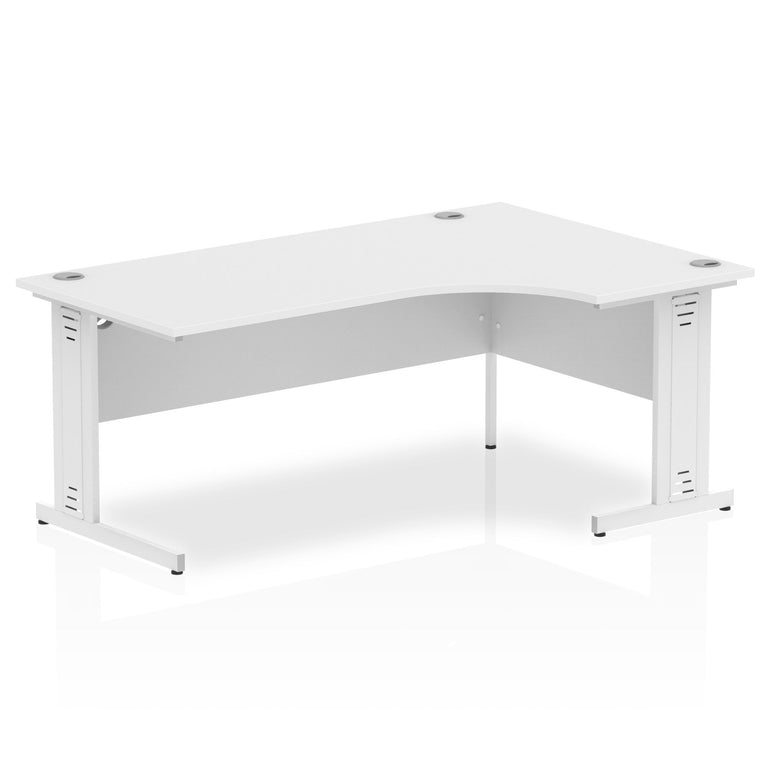 Sturdy and Heat-Resistant Dynasty Corner Desk - 1800mm | Cable Managed Leg