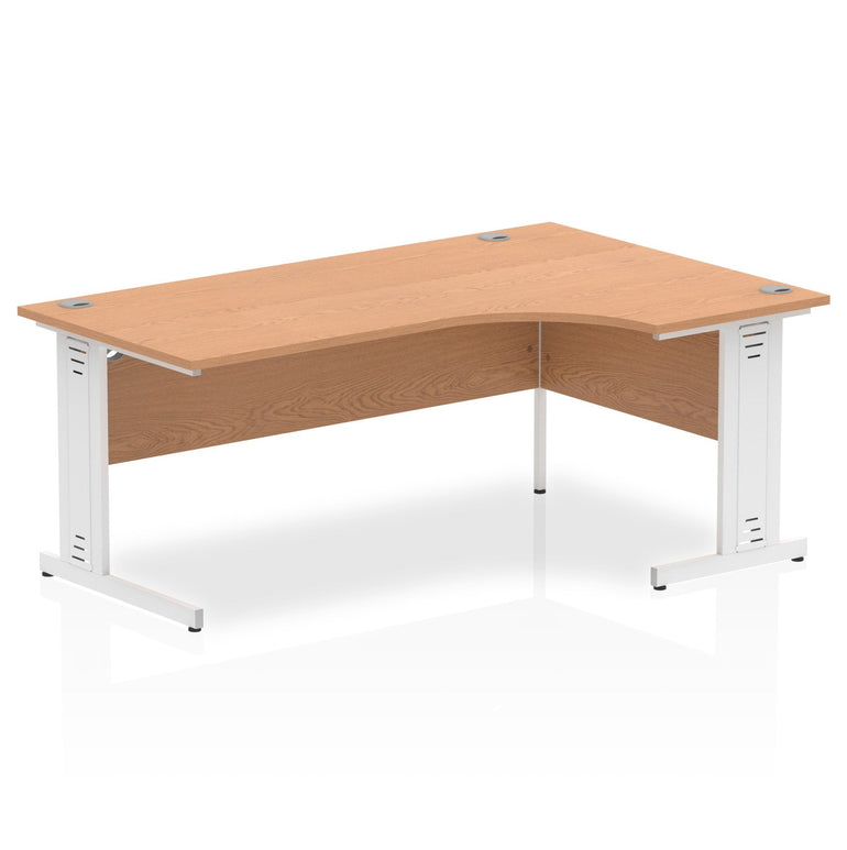 Sturdy and Heat-Resistant Dynasty Corner Desk - 1800mm | Cable Managed Leg