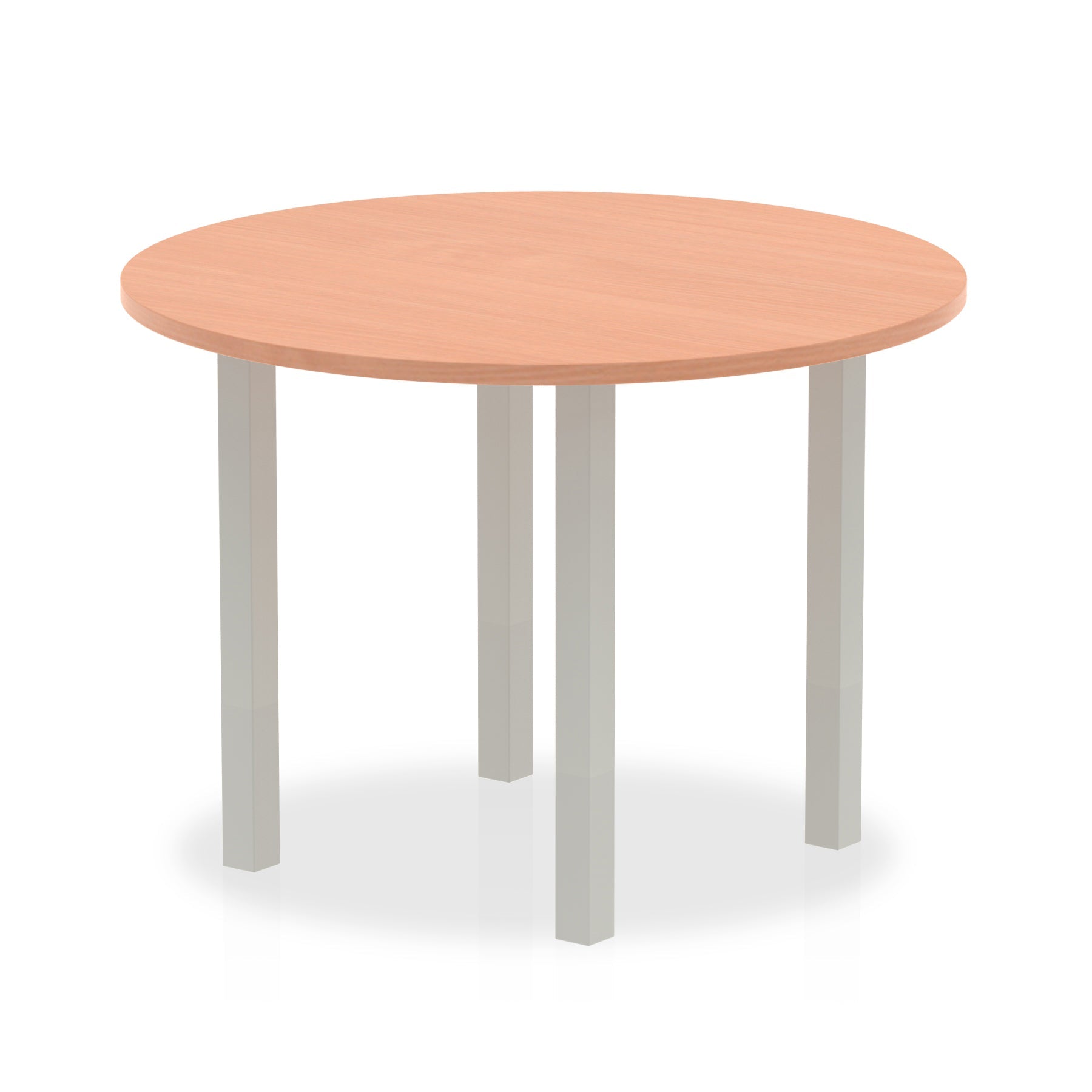 Impulse Round Table with Post Leg - 1000x1000 or 1200x1200 MFC Top, 5-Year Guarantee, Self-Assembly, Multiple Frame Colors