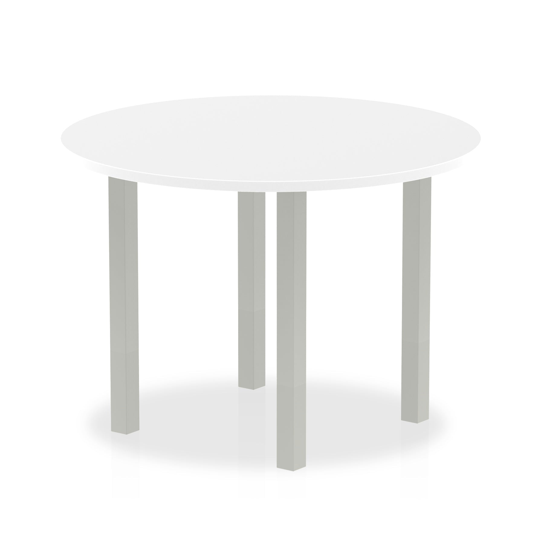 Impulse Round Table with Post Leg - 1000x1000 or 1200x1200 MFC Top, 5-Year Guarantee, Self-Assembly, Multiple Frame Colors