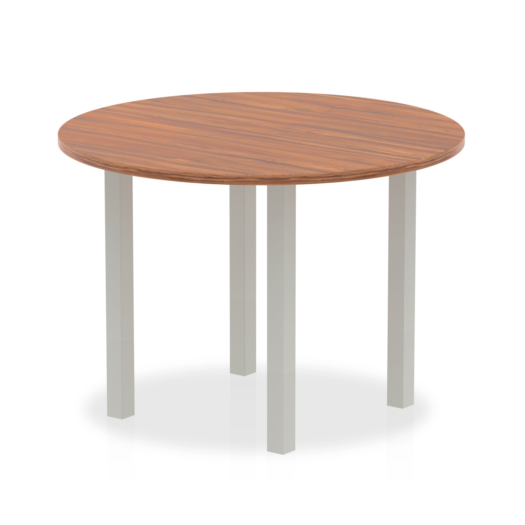 Impulse Round Table with Post Leg - 1000x1000 or 1200x1200 MFC Top, 5-Year Guarantee, Self-Assembly, Multiple Frame Colors