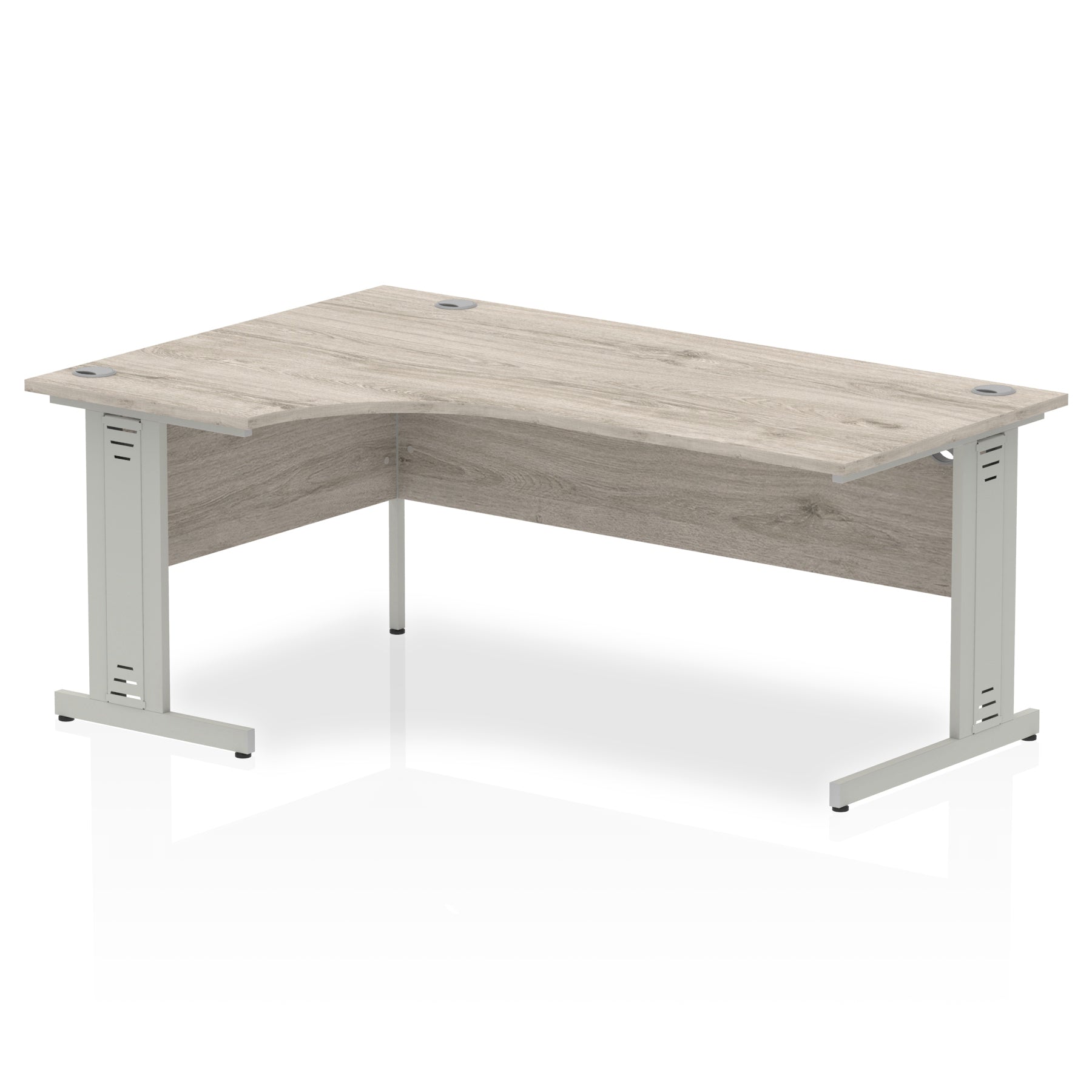 Impulse 1800mm Left Crescent Corner Desk | Cable Managed Leg | Sturdy Build | Weather & Heat Resistant Melamine Finish