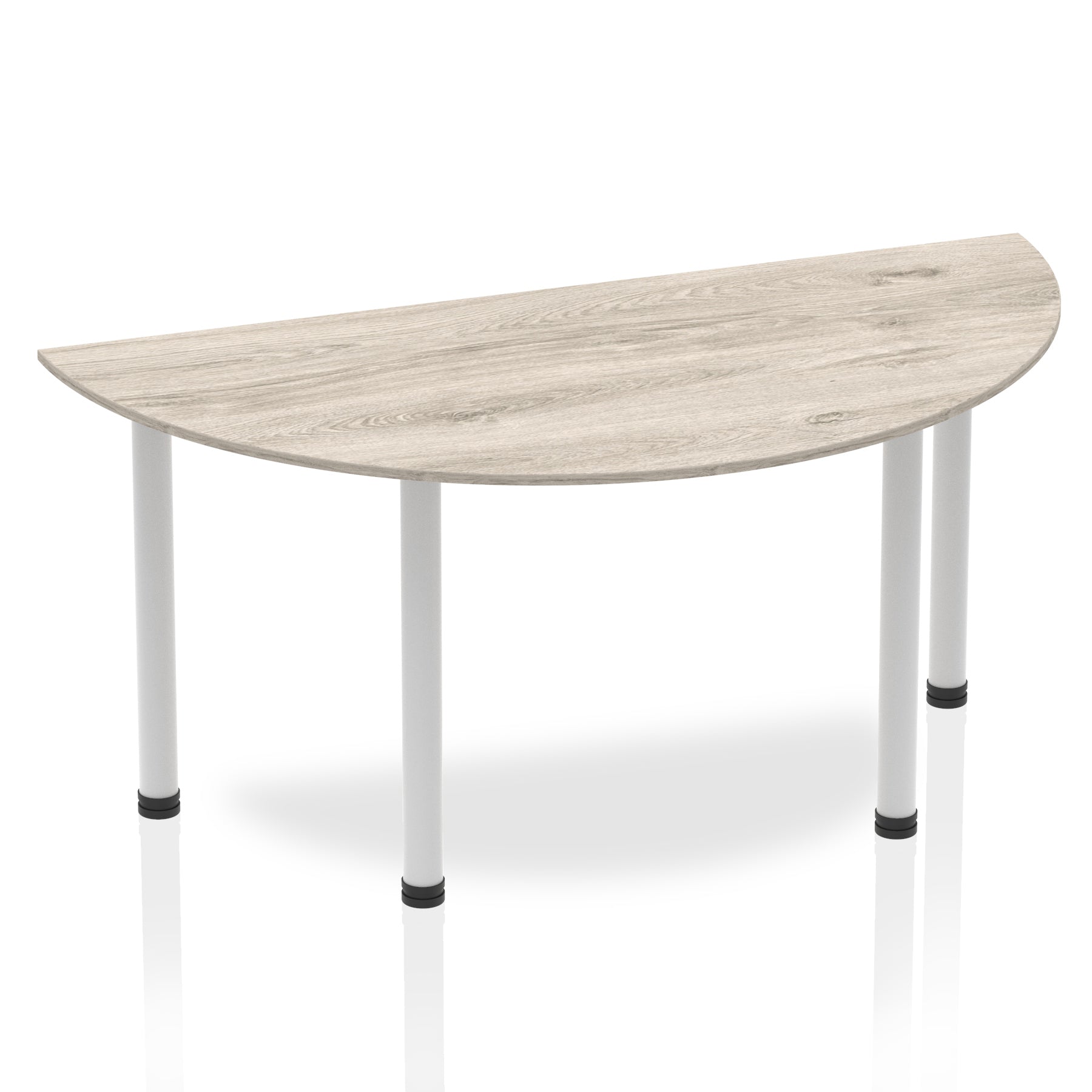 Impulse Semi-Circle Table 1600x800mm with Post Leg - MFC Material, 5-Year Guarantee, Self-Assembly, Multiple Frame Colours