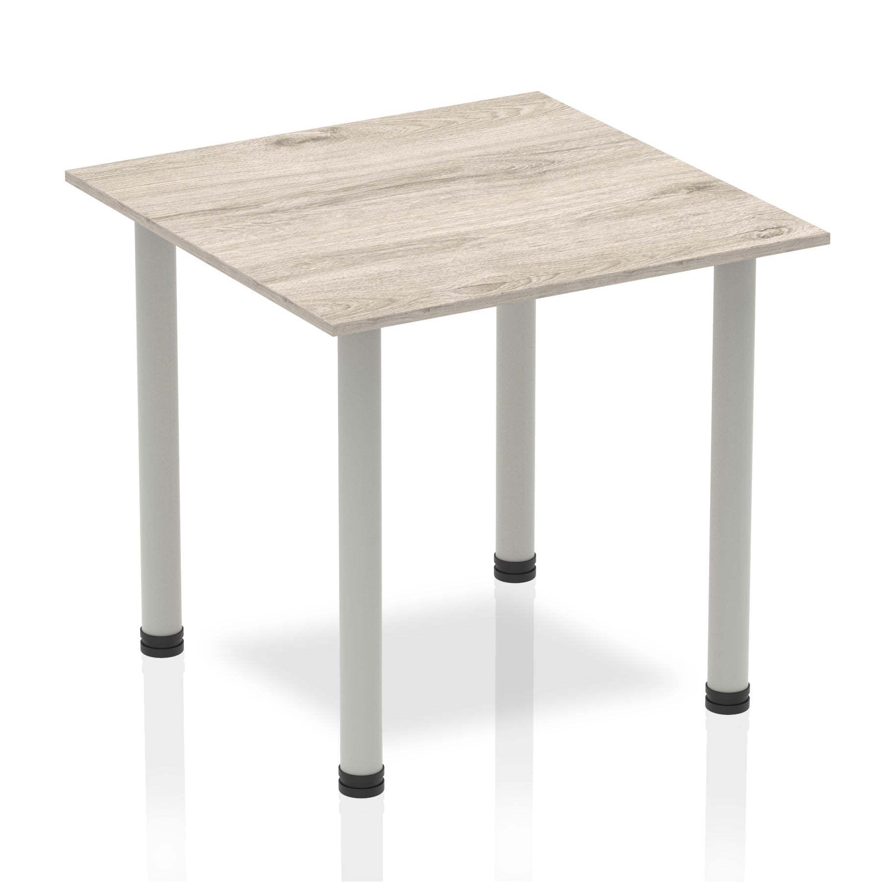 Impulse Square Table 800x800mm with Post Leg - MFC Material, Self-Assembly, 5-Year Guarantee, Multiple Frame Colors