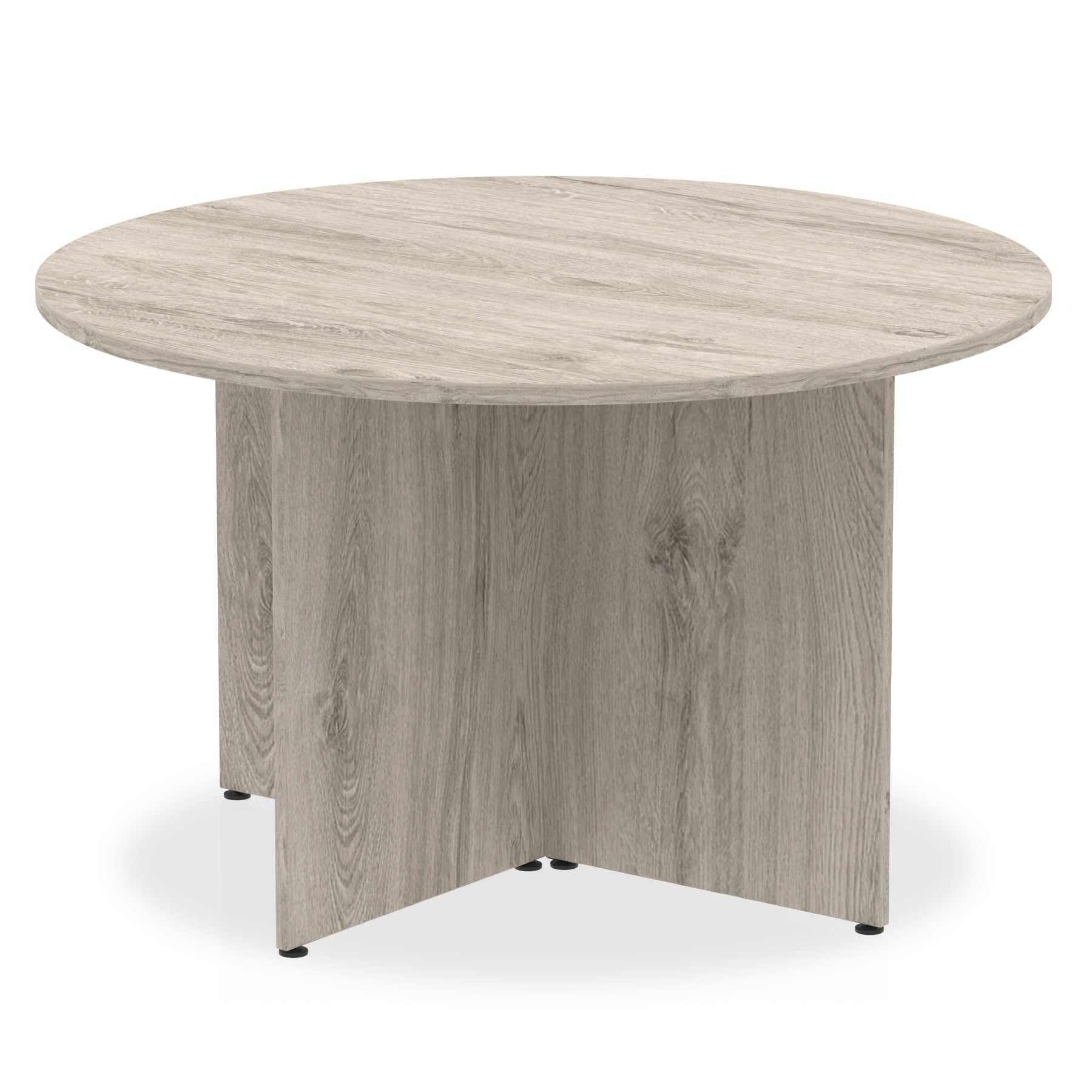 Impulse Round Table Arrowhead Leg - 1000x1000 or 1200x1200 MFC Circular Desk, Self-Assembly, 5-Year Guarantee, 25mm Thickness, 39-47.1kg Weight