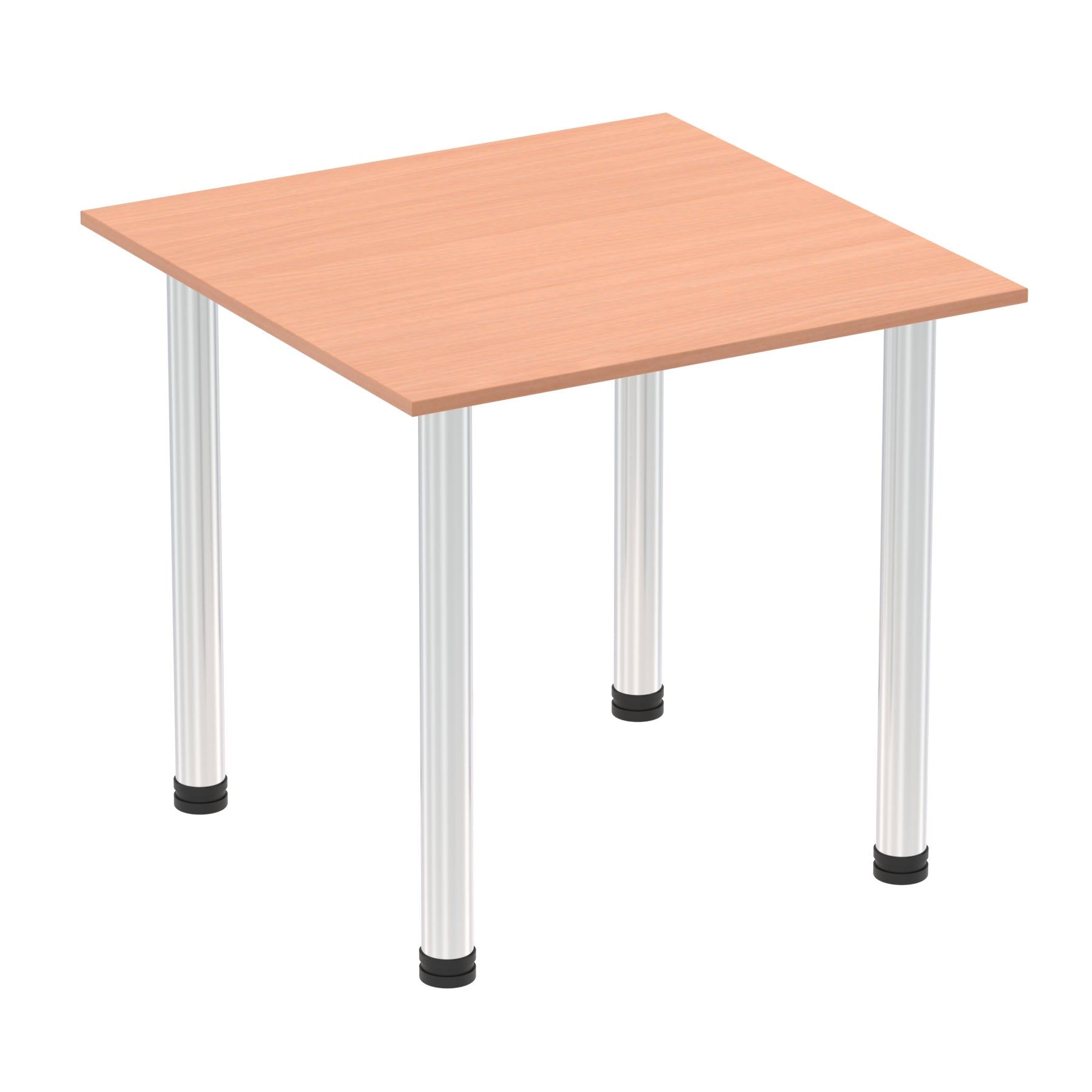 Impulse Square Table 800x800mm with Post Leg - MFC Material, Self-Assembly, 5-Year Guarantee, Multiple Frame Colors