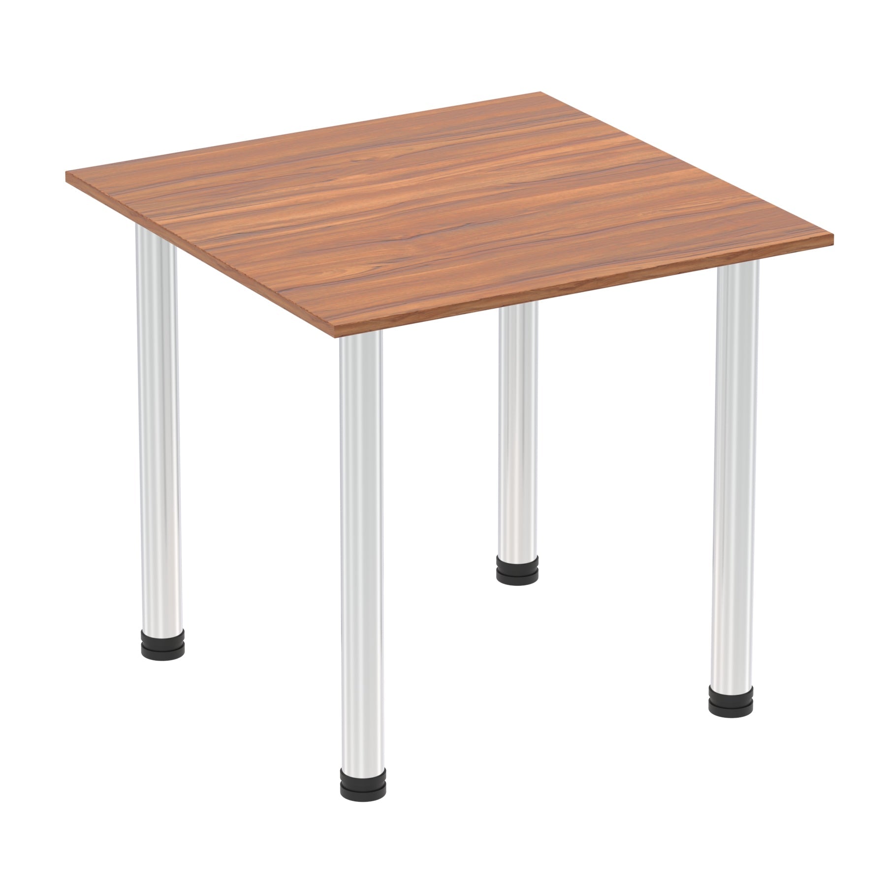 Impulse Square Table 800x800mm with Post Leg - MFC Material, Self-Assembly, 5-Year Guarantee, Multiple Frame Colors