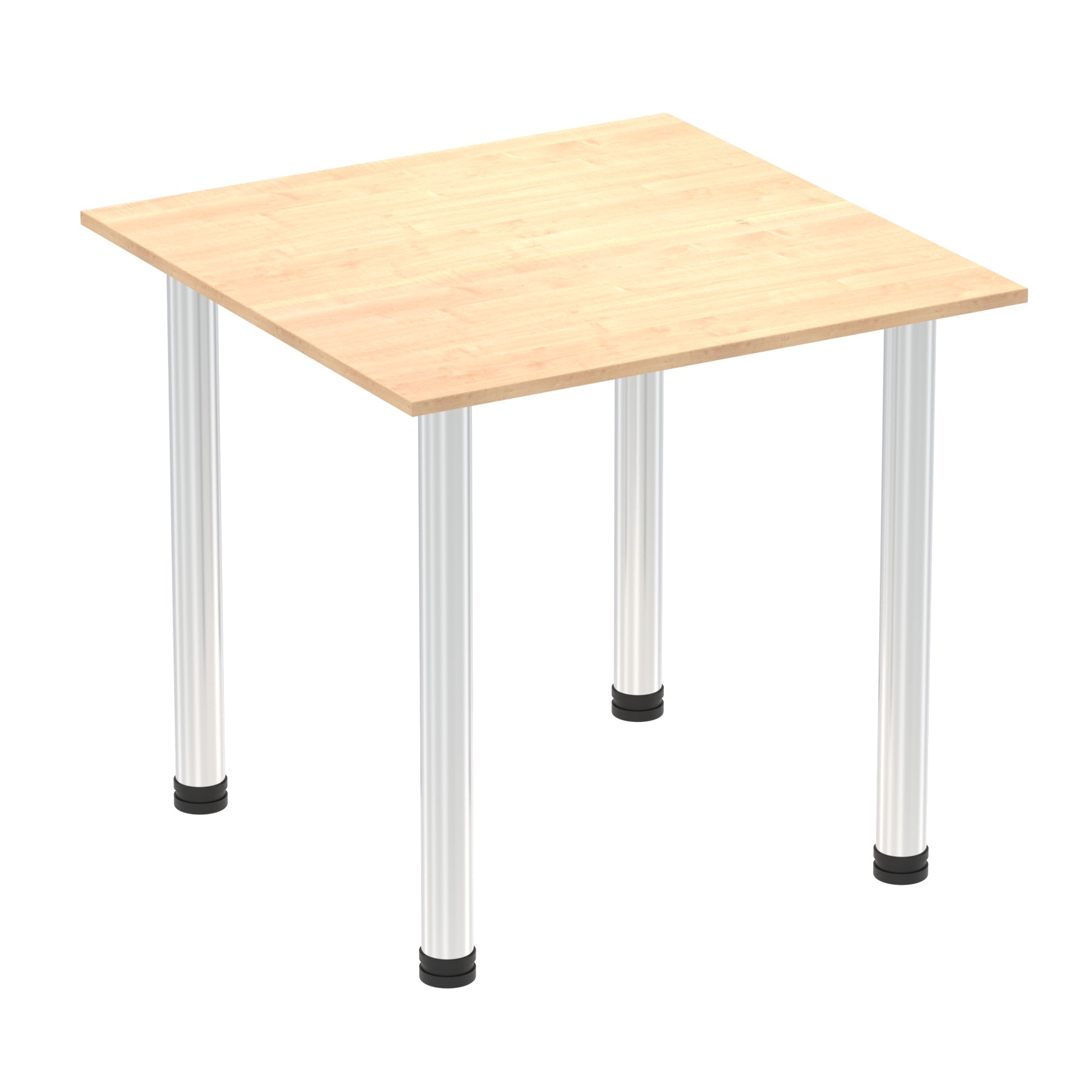 Impulse Square Table 800x800mm with Post Leg - MFC Material, Self-Assembly, 5-Year Guarantee, Multiple Frame Colors