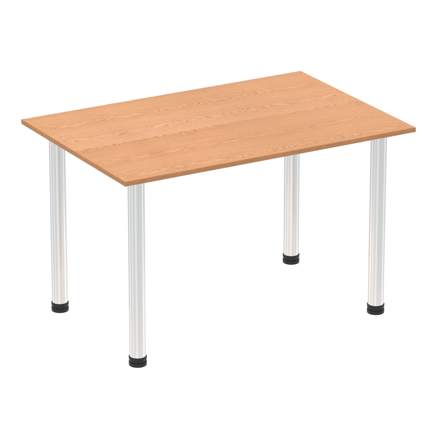 Impulse 1200mm Straight Post Leg Table - Rectangular MFC Desk, Self-Assembly, 5-Year Guarantee, Multiple Frame Colors, 1200x800x740mm