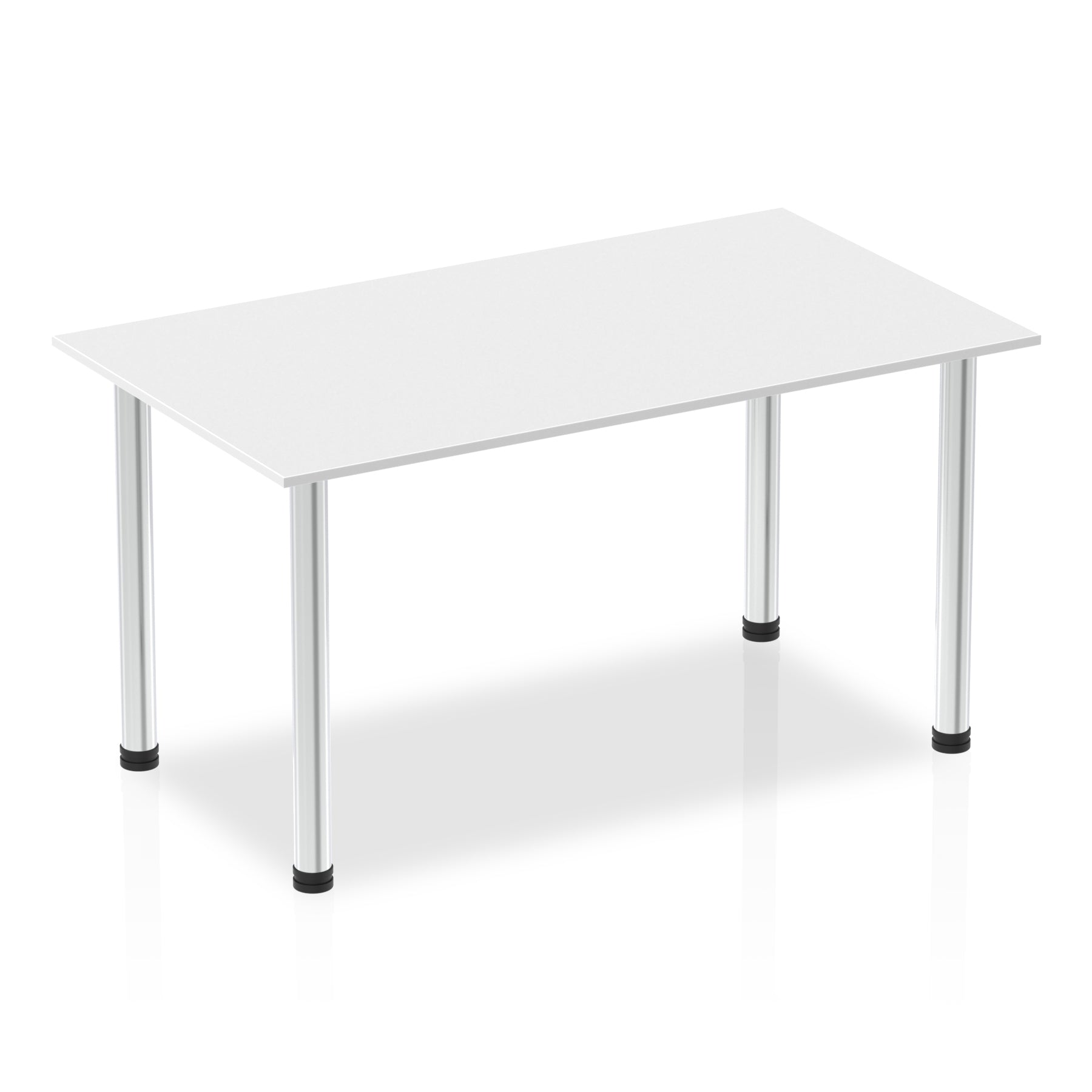 Impulse 1400mm Straight Post Leg Table - Rectangular MFC Desk, Self-Assembly, 5-Year Guarantee, Multiple Frame Colors