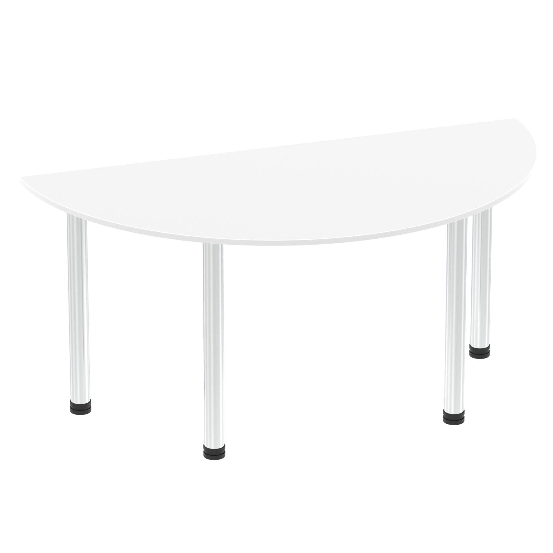 Impulse Semi-Circle Table 1600x800mm with Post Leg - MFC Material, 5-Year Guarantee, Self-Assembly, Multiple Frame Colours