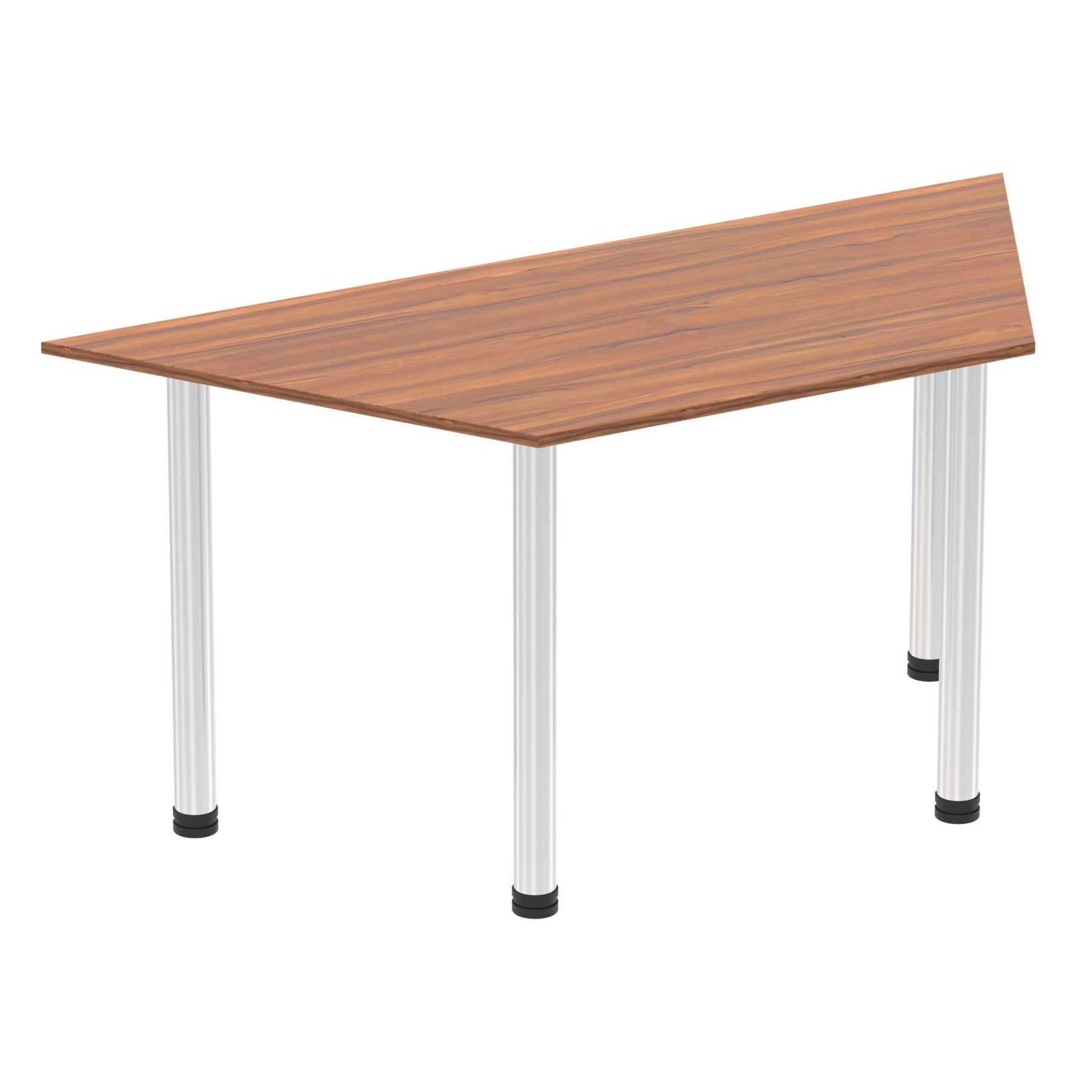 Impulse Trapezium Table 1600x800mm with Post Leg - MFC Material, Self-Assembly, 5-Year Guarantee, Multiple Frame Colors