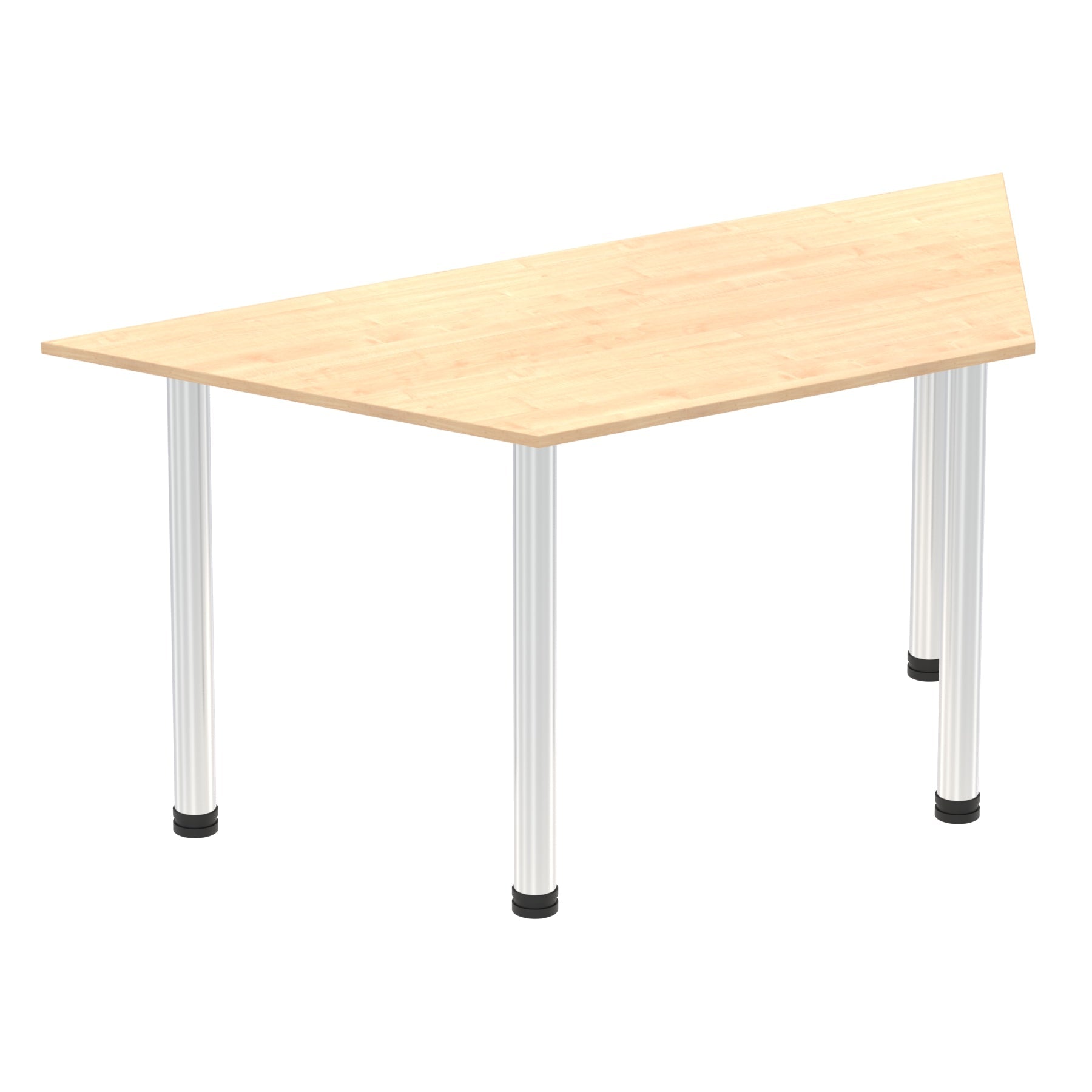 Impulse Trapezium Table 1600x800mm with Post Leg - MFC Material, Self-Assembly, 5-Year Guarantee, Multiple Frame Colors