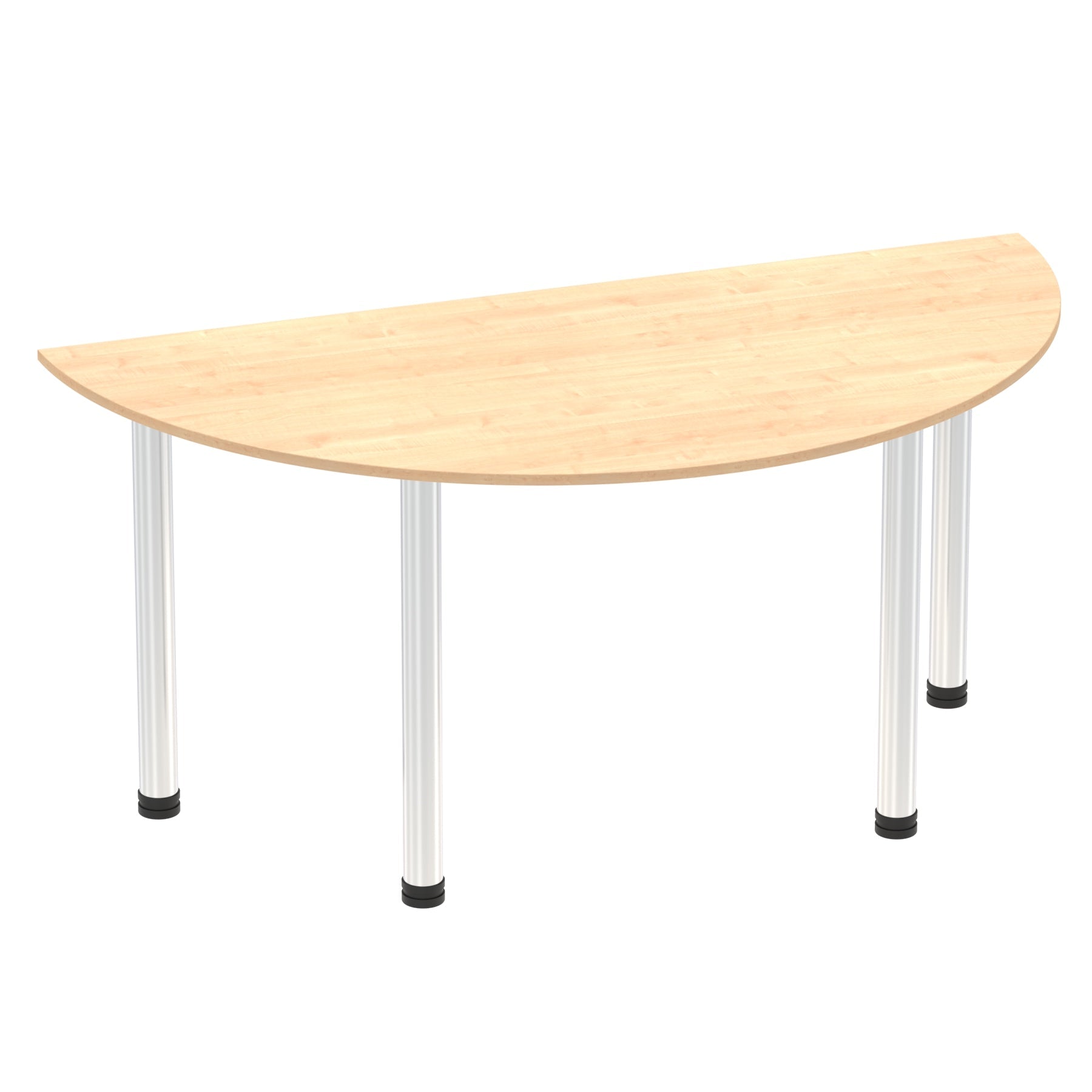 Impulse Semi-Circle Table 1600x800mm with Post Leg - MFC Material, 5-Year Guarantee, Self-Assembly, Multiple Frame Colours