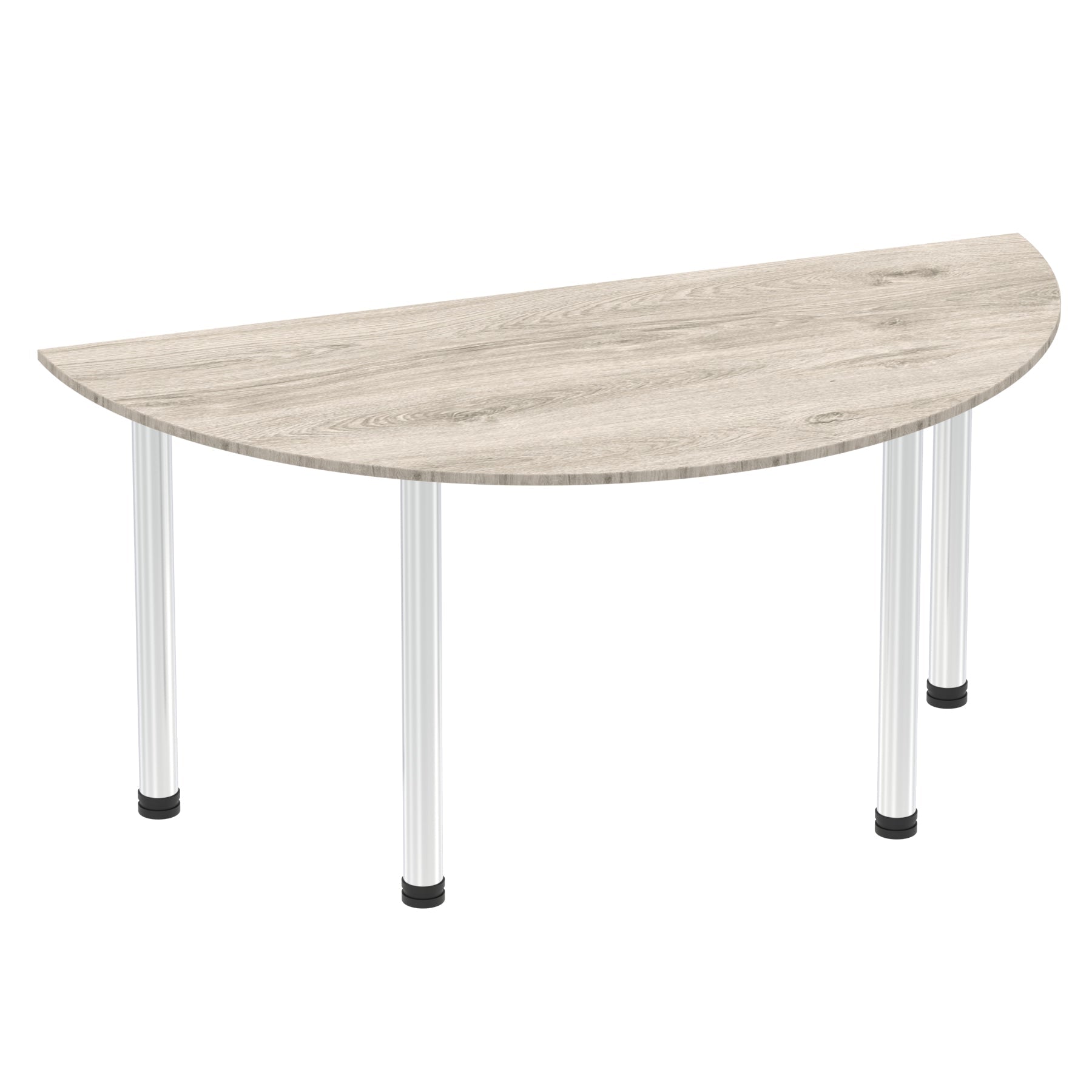 Impulse Semi-Circle Table 1600x800mm with Post Leg - MFC Material, 5-Year Guarantee, Self-Assembly, Multiple Frame Colours