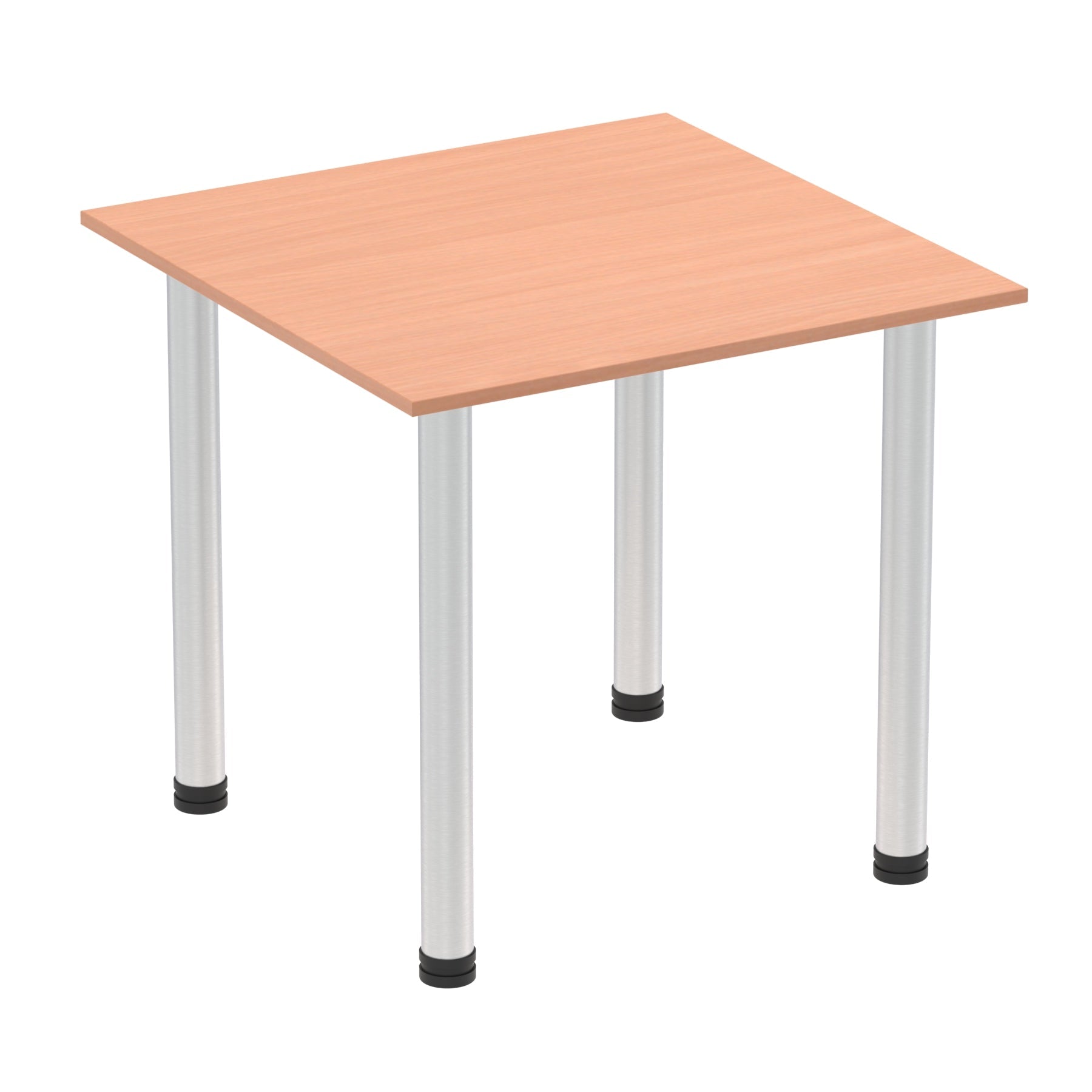 Impulse Square Table 800x800mm with Post Leg - MFC Material, Self-Assembly, 5-Year Guarantee, Multiple Frame Colors