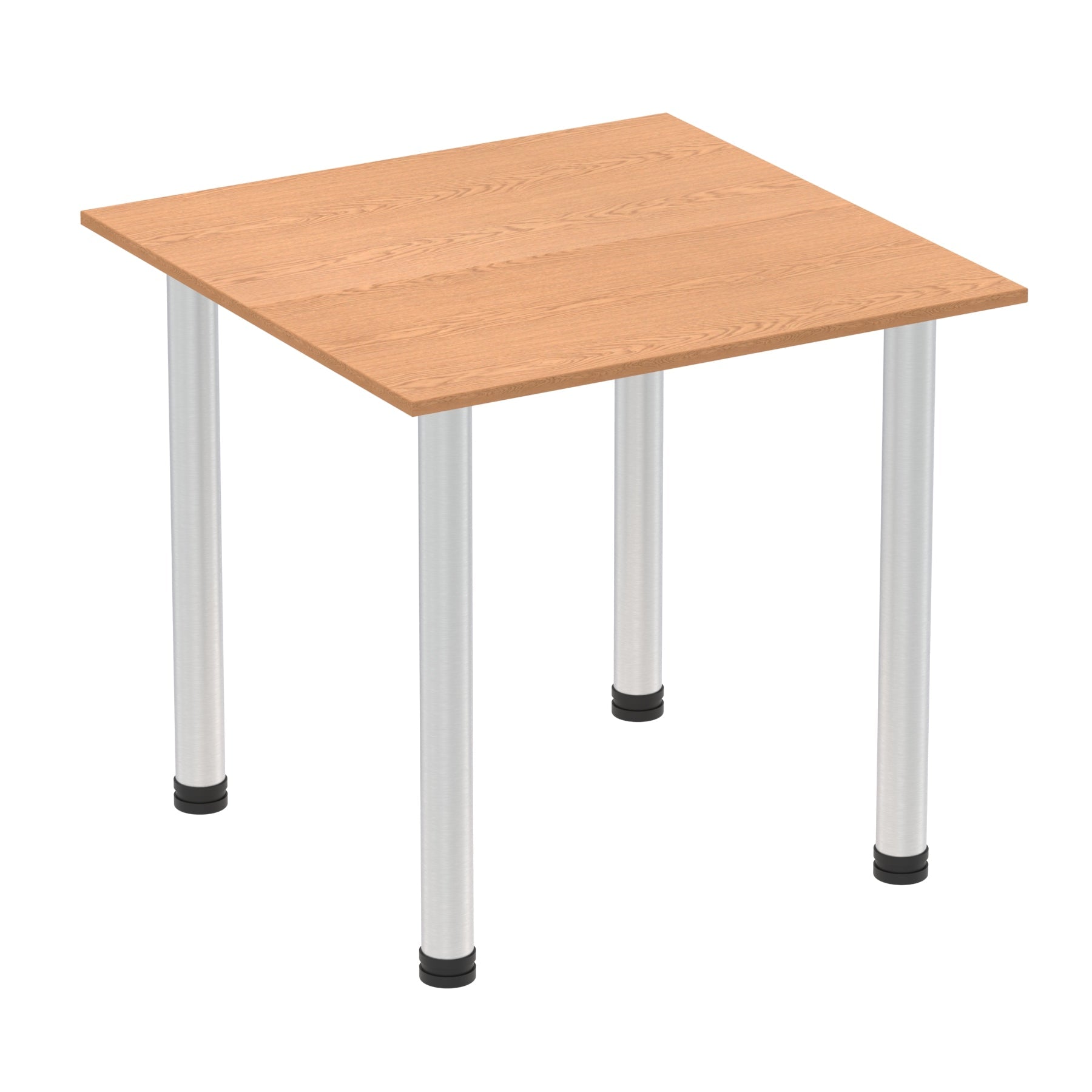 Impulse Square Table 800x800mm with Post Leg - MFC Material, Self-Assembly, 5-Year Guarantee, Multiple Frame Colors