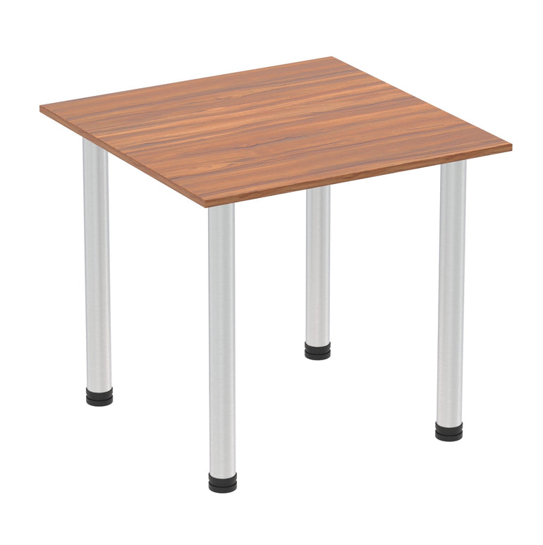 Impulse Square Table 800x800mm with Post Leg - MFC Material, Self-Assembly, 5-Year Guarantee, Multiple Frame Colors