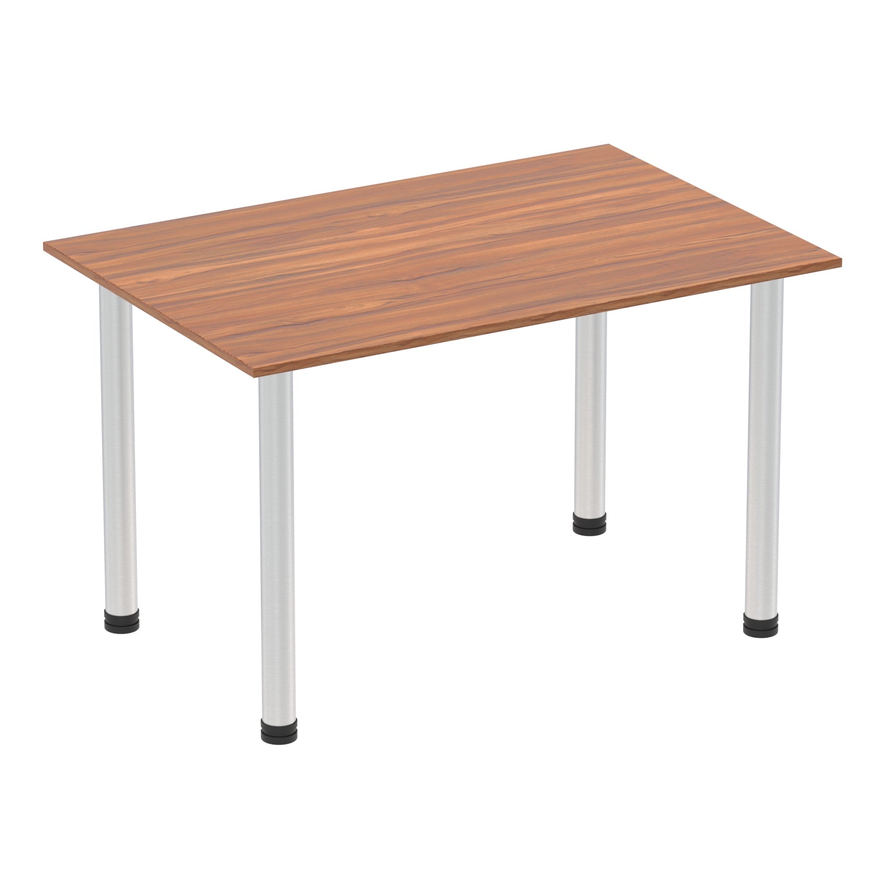 Impulse 1400mm Straight Post Leg Table - Rectangular MFC Desk, Self-Assembly, 5-Year Guarantee, Multiple Frame Colors