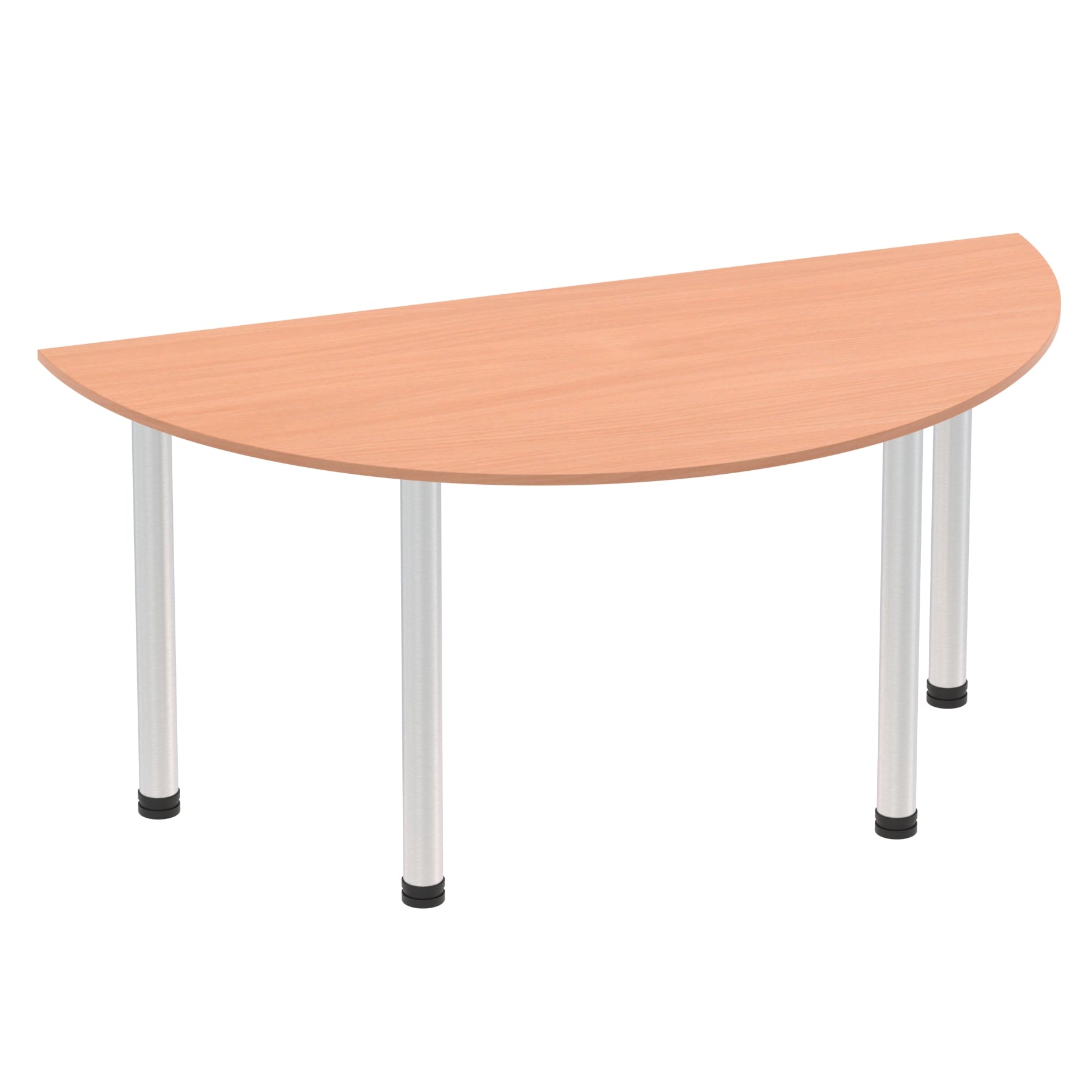 Impulse Semi-Circle Table 1600x800mm with Post Leg - MFC Material, 5-Year Guarantee, Self-Assembly, Multiple Frame Colours