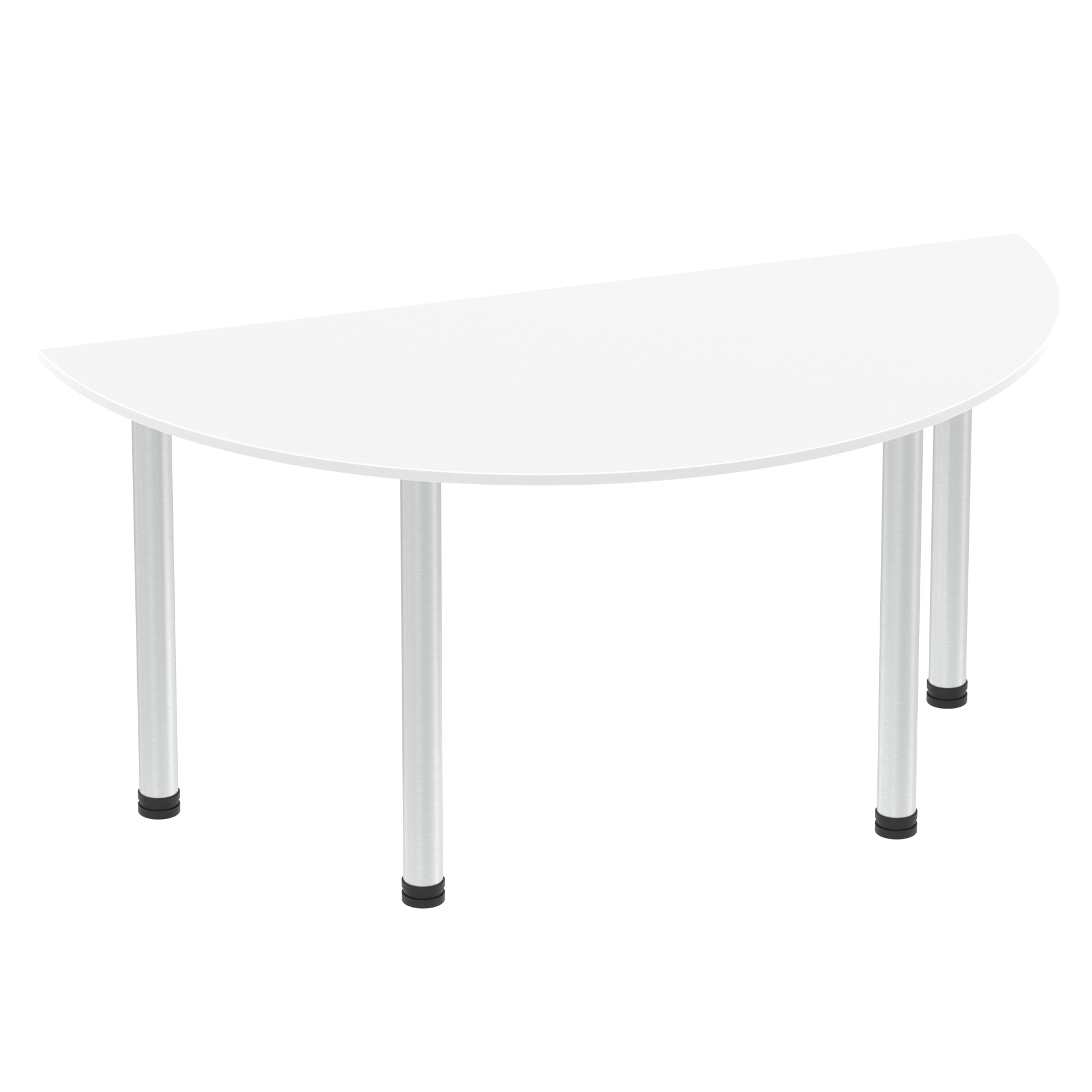 Impulse Semi-Circle Table 1600x800mm with Post Leg - MFC Material, 5-Year Guarantee, Self-Assembly, Multiple Frame Colours