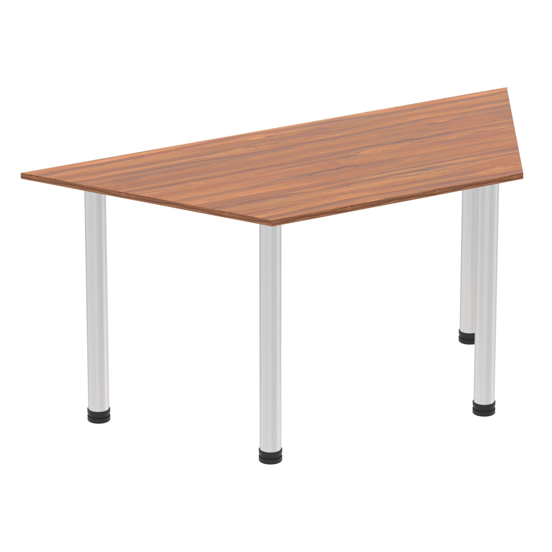 Impulse Trapezium Table 1600x800mm with Post Leg - MFC Material, Self-Assembly, 5-Year Guarantee, Multiple Frame Colors