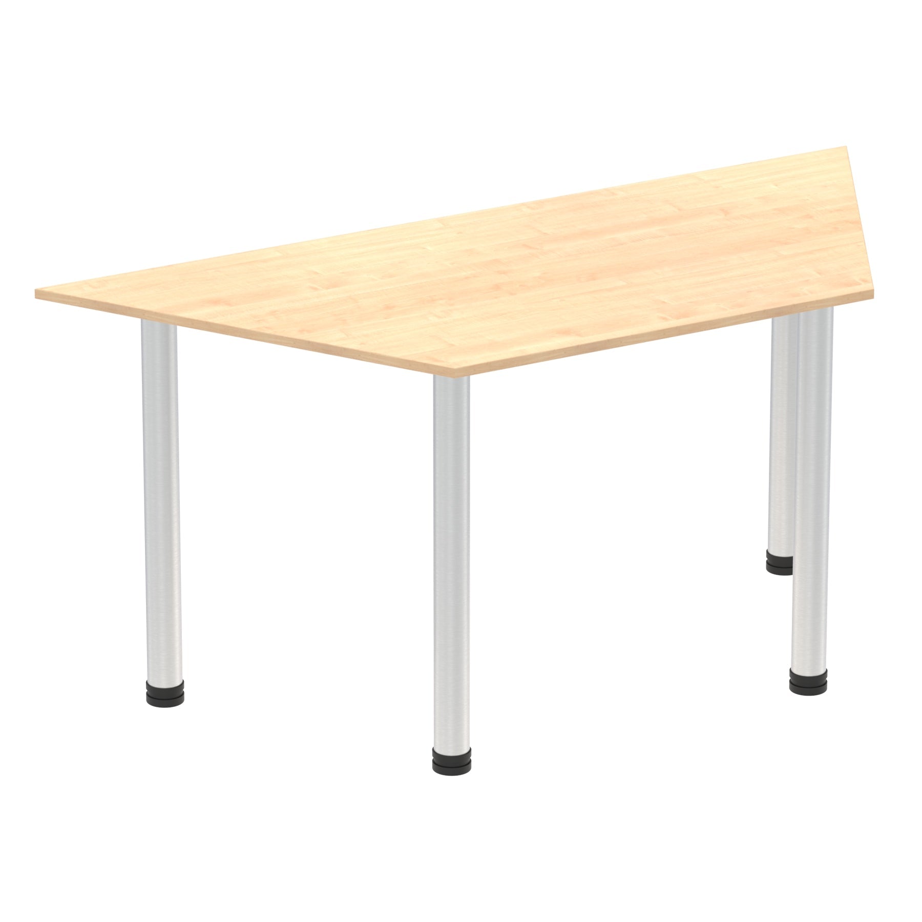 Impulse Trapezium Table 1600x800mm with Post Leg - MFC Material, Self-Assembly, 5-Year Guarantee, Multiple Frame Colors