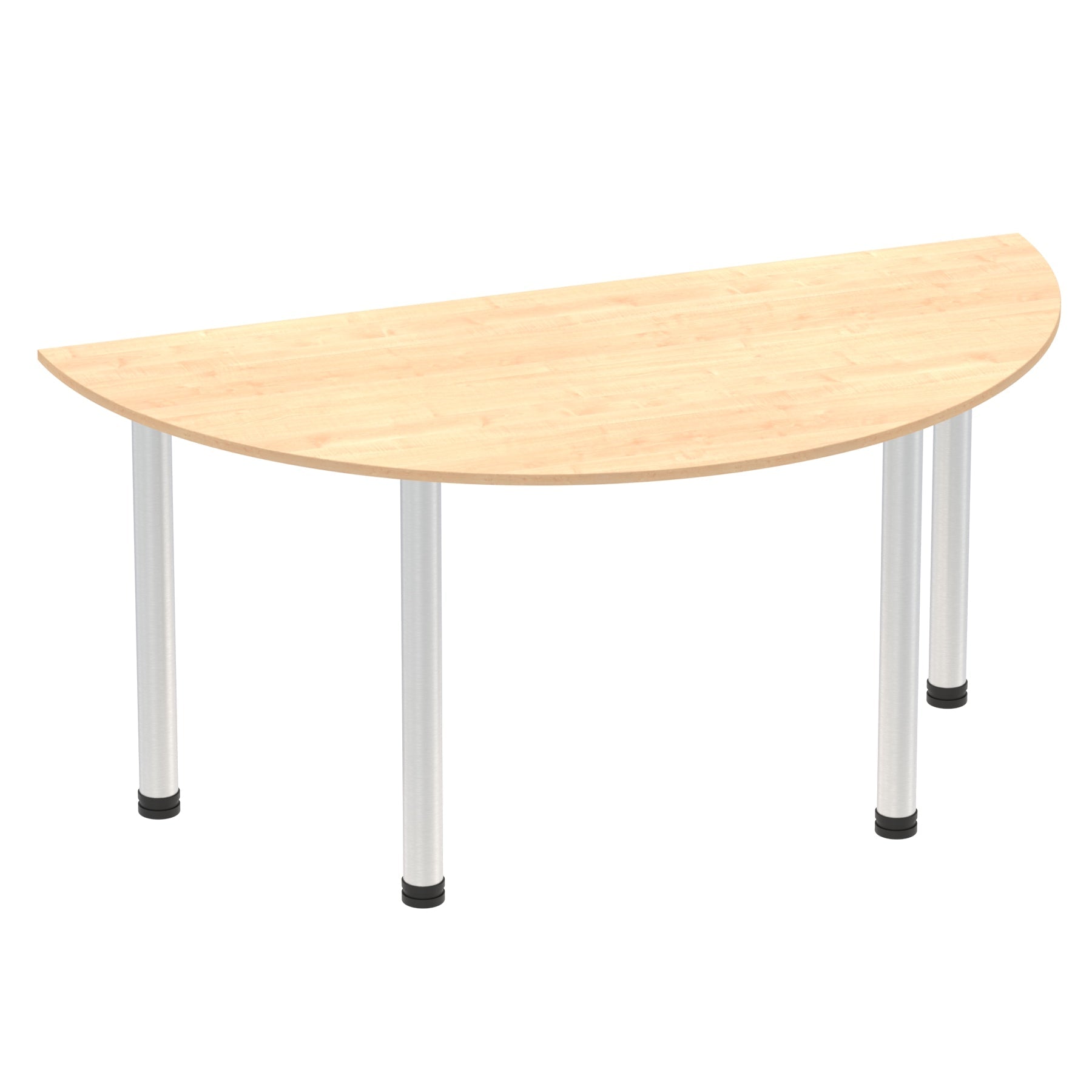 Impulse Semi-Circle Table 1600x800mm with Post Leg - MFC Material, 5-Year Guarantee, Self-Assembly, Multiple Frame Colours