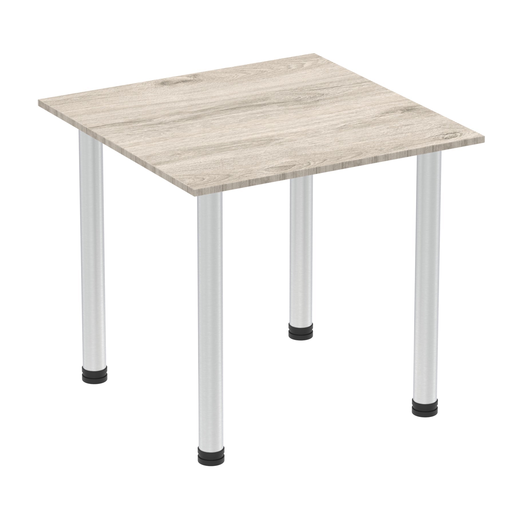 Impulse Square Table 800x800mm with Post Leg - MFC Material, Self-Assembly, 5-Year Guarantee, Multiple Frame Colors