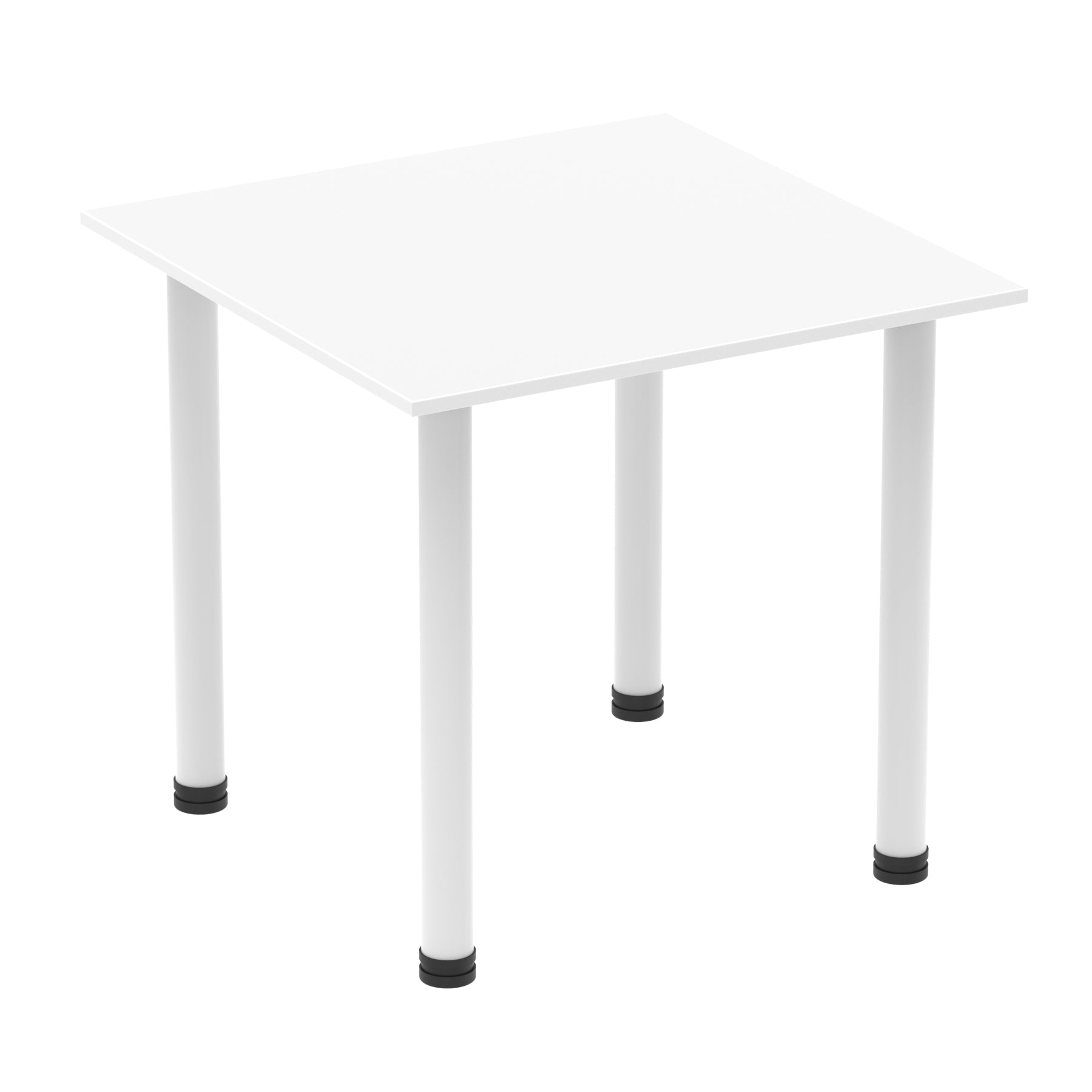 Impulse Square Table 800x800mm with Post Leg - MFC Material, Self-Assembly, 5-Year Guarantee, Multiple Frame Colors