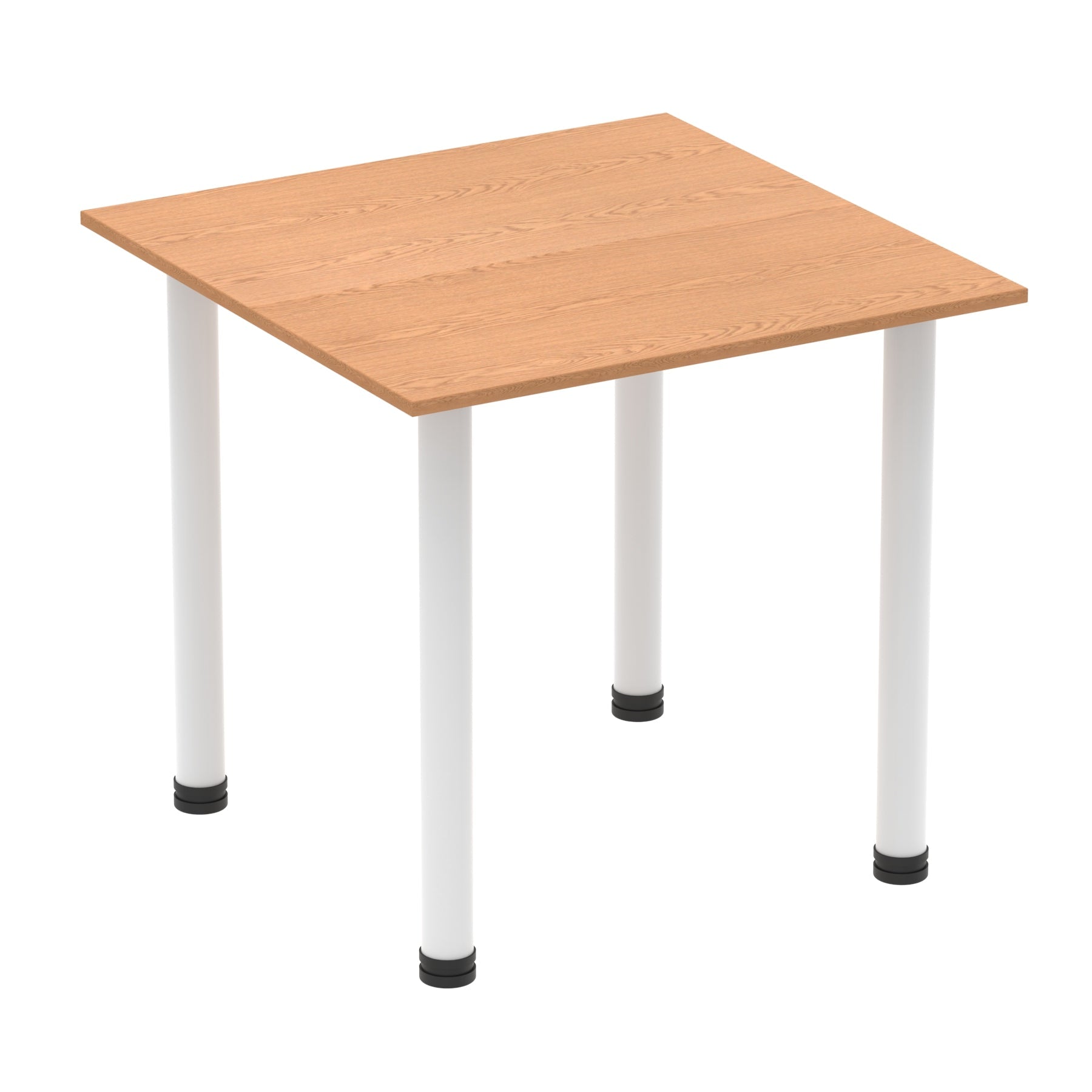 Impulse Square Table 800x800mm with Post Leg - MFC Material, Self-Assembly, 5-Year Guarantee, Multiple Frame Colors