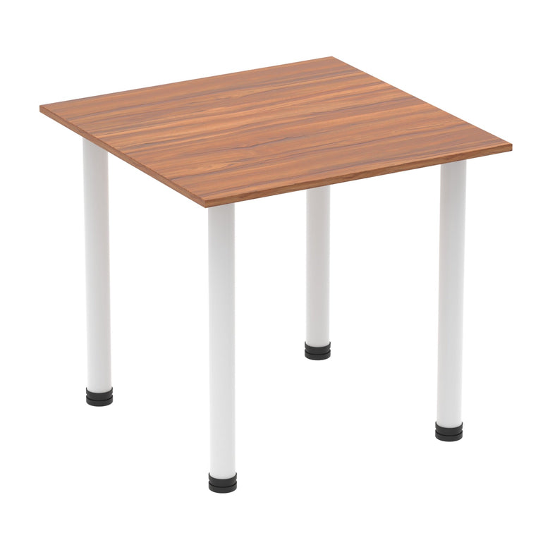 Impulse Square Table 800x800mm with Post Leg - MFC Material, Self-Assembly, 5-Year Guarantee, Multiple Frame Colors